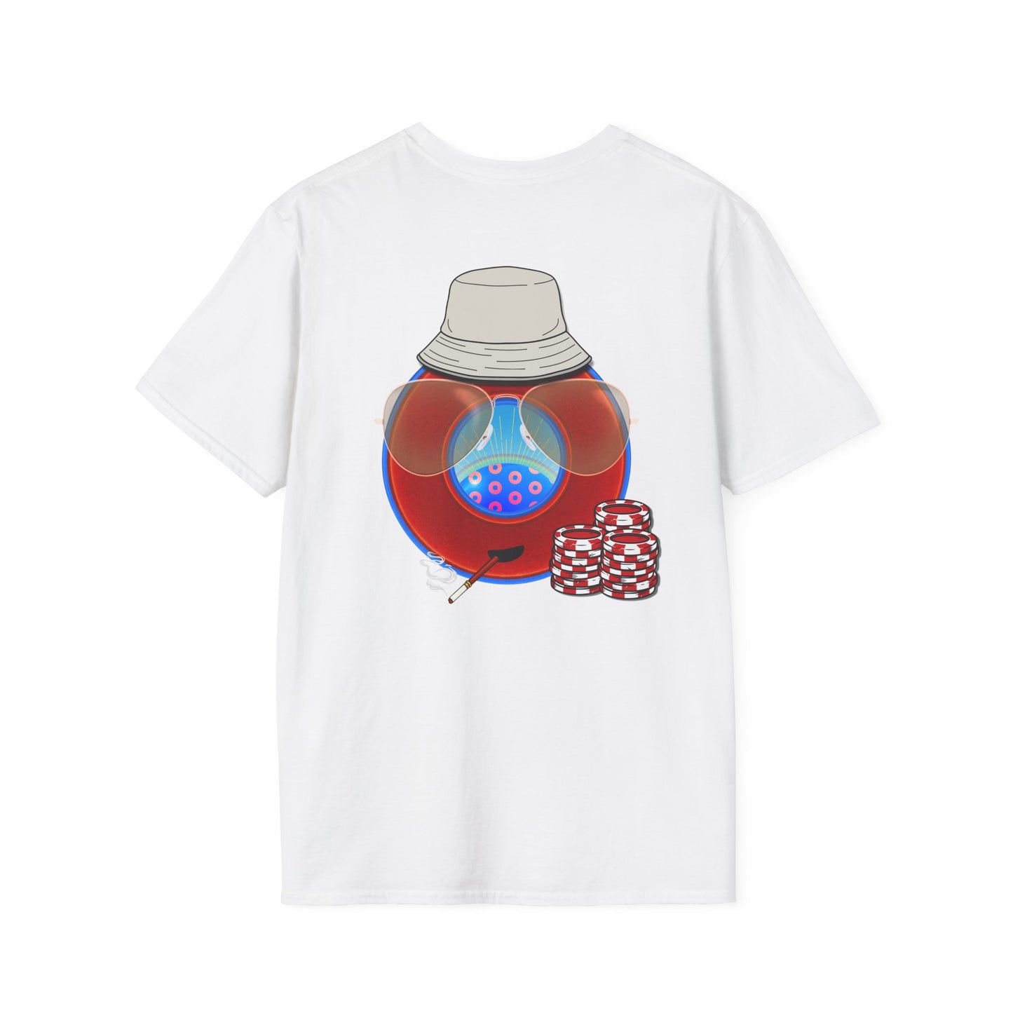 Classic Donut Tee - Unisex Soft-Style - "Gonzo Donut - Fear and Loathing in Gamehendge" - vivid red donut