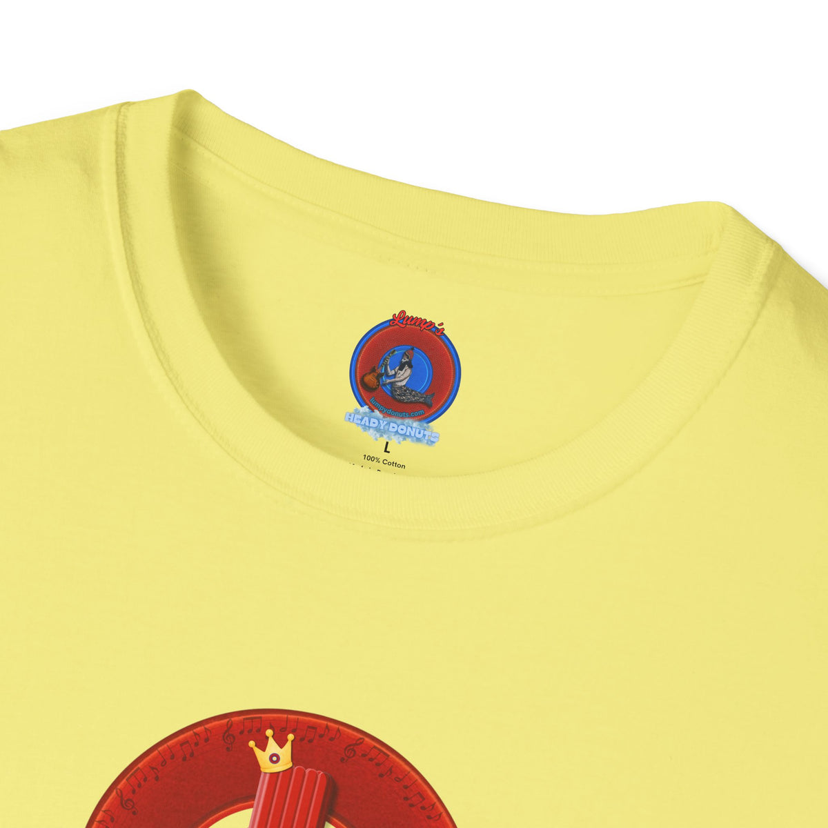 Classic Donut Tee - Unisex Soft-Style - "Princely Wooked Cream in a Can - YEMSG Donut " - vivid red donut