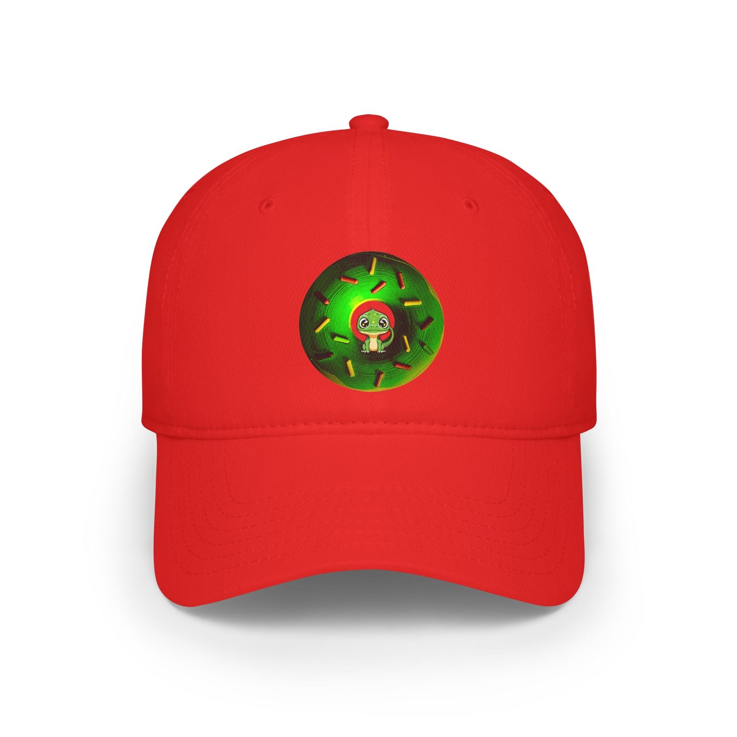 Lumpy Donut Baseball Cap - "Little Baby Rutherford's Donut Hat" - green donut w/sprinkles