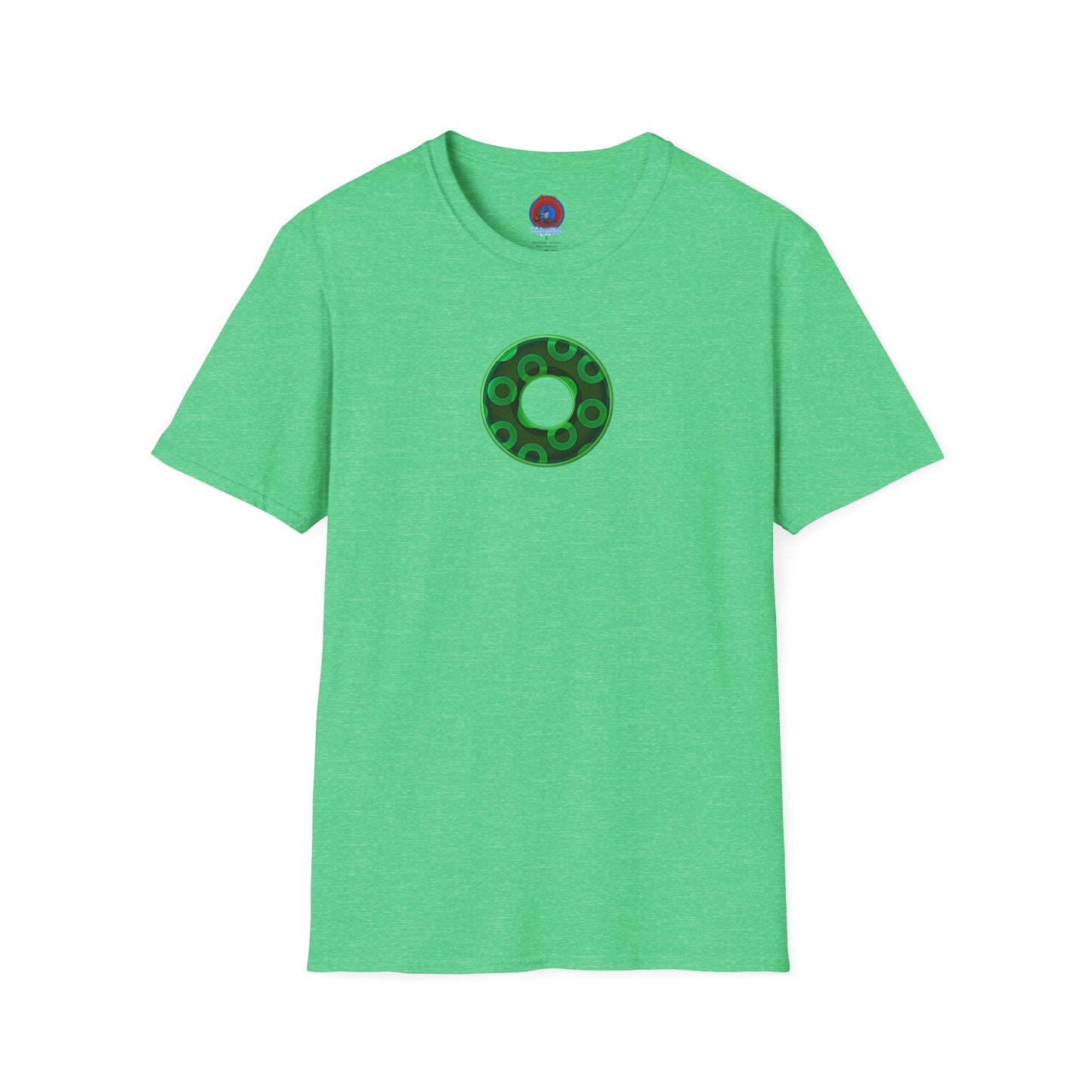 Plain Donuts/Unisex Soft-Style - "Plain Rustic Paradoxical Donuts" - light green/dark green donuts