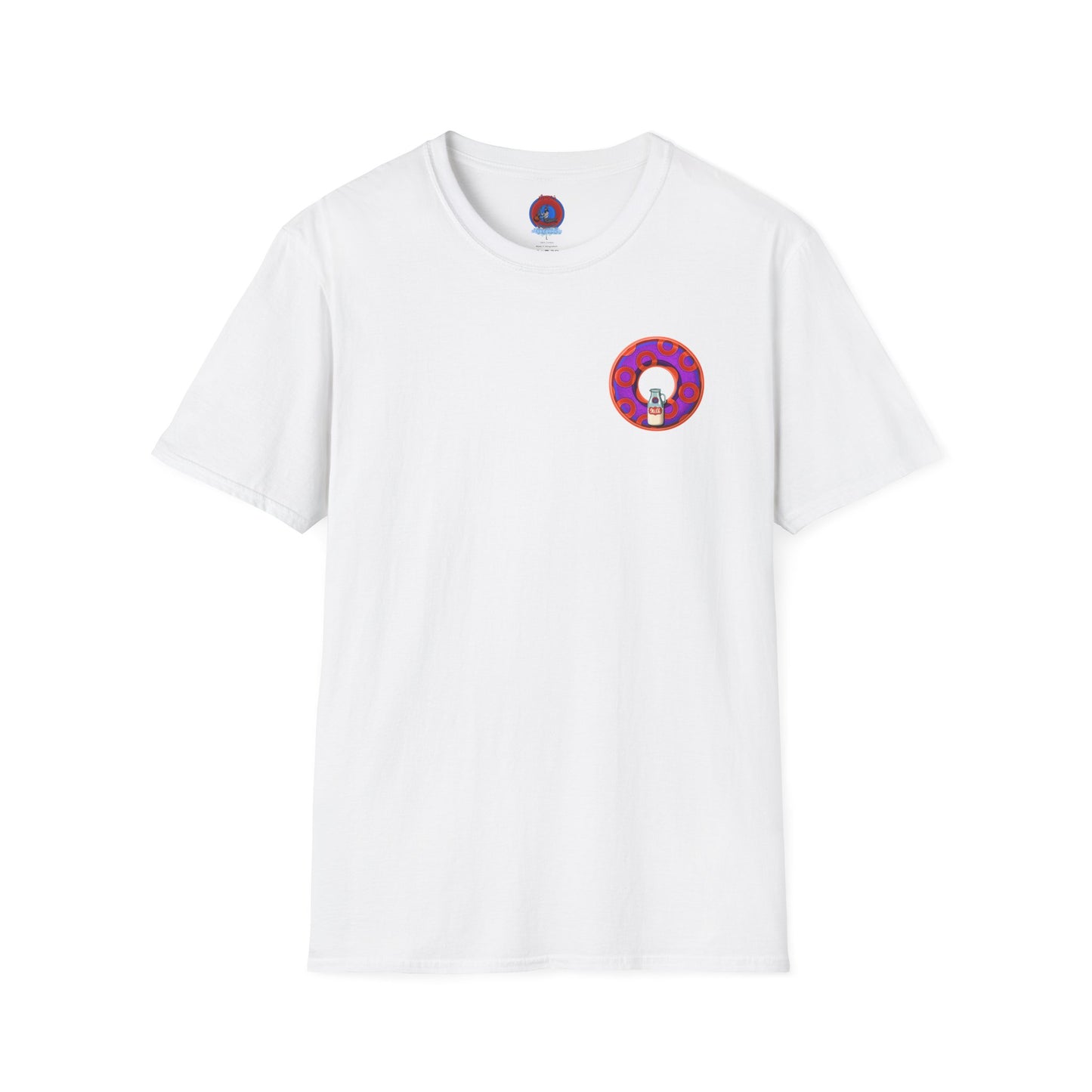 Classic Donut Tee - Unisex Soft-Style - "Wooked Cream - YEMSG Donut " -purple/red rustic paradox donut - variant 6