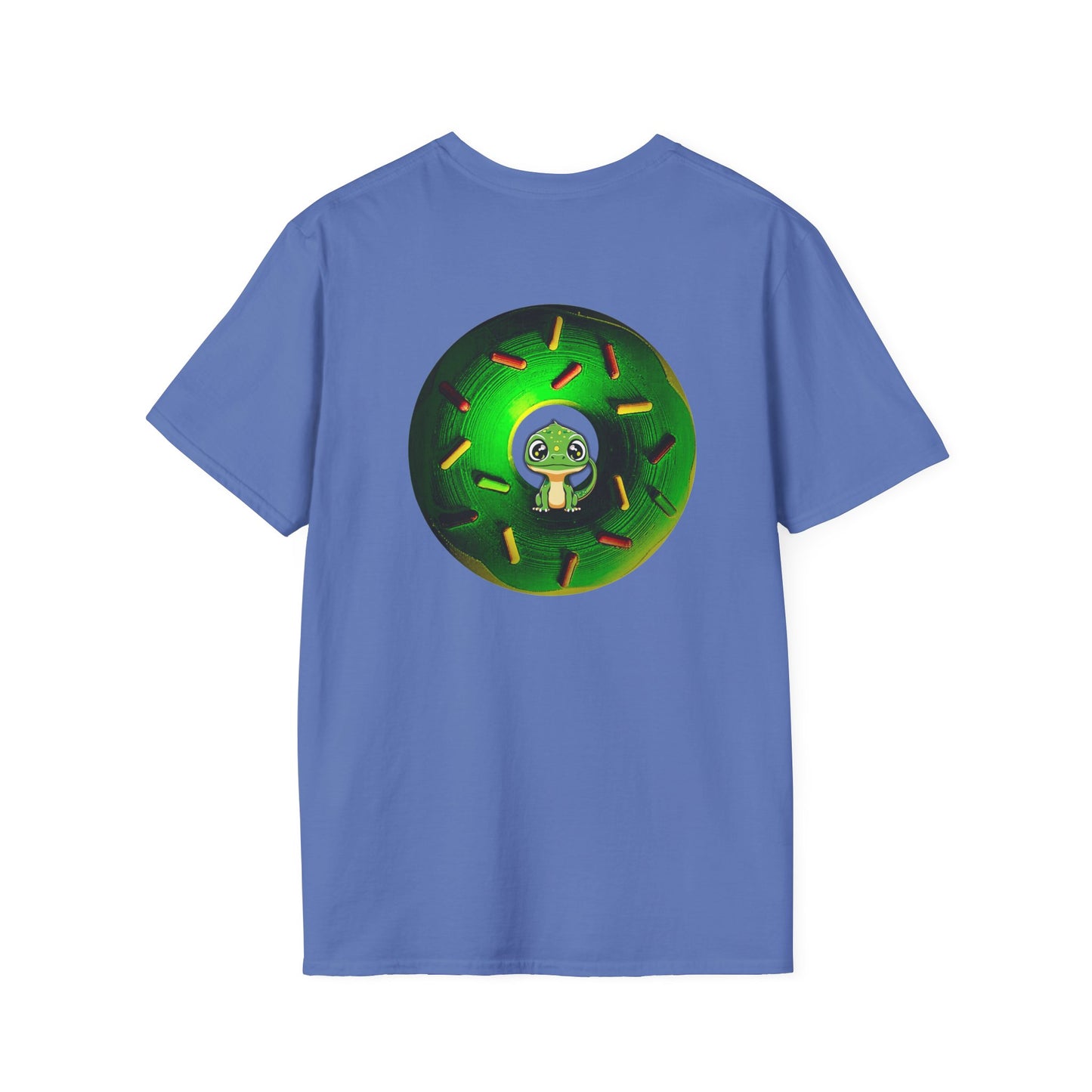 Classic Donut Tee - Unisex Soft-Style - "Baby Rutherford" - green donut - series 1.0