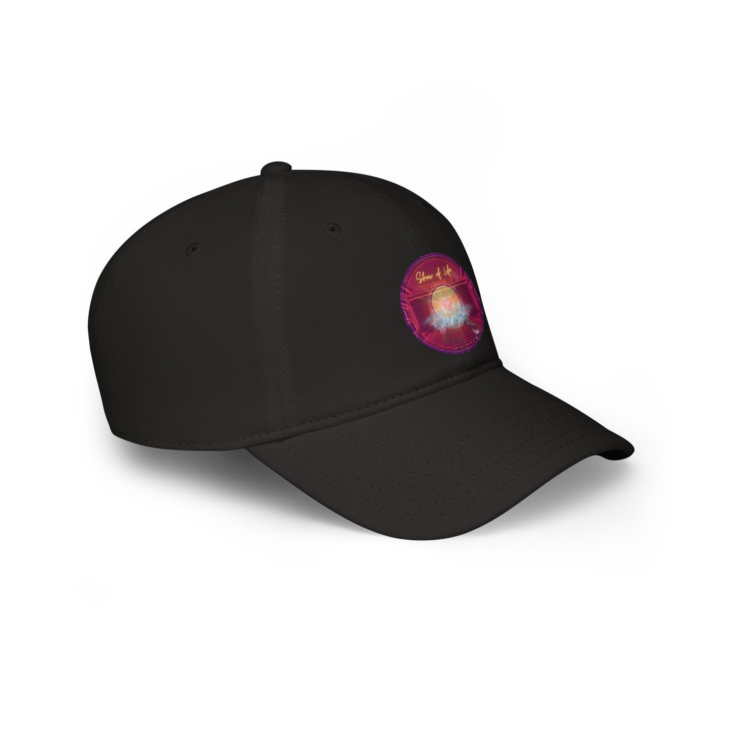 Lumpy Donut Baseball Cap - "The Donut of Life Cap" - variant 1 - vivid magenta pic donut w/