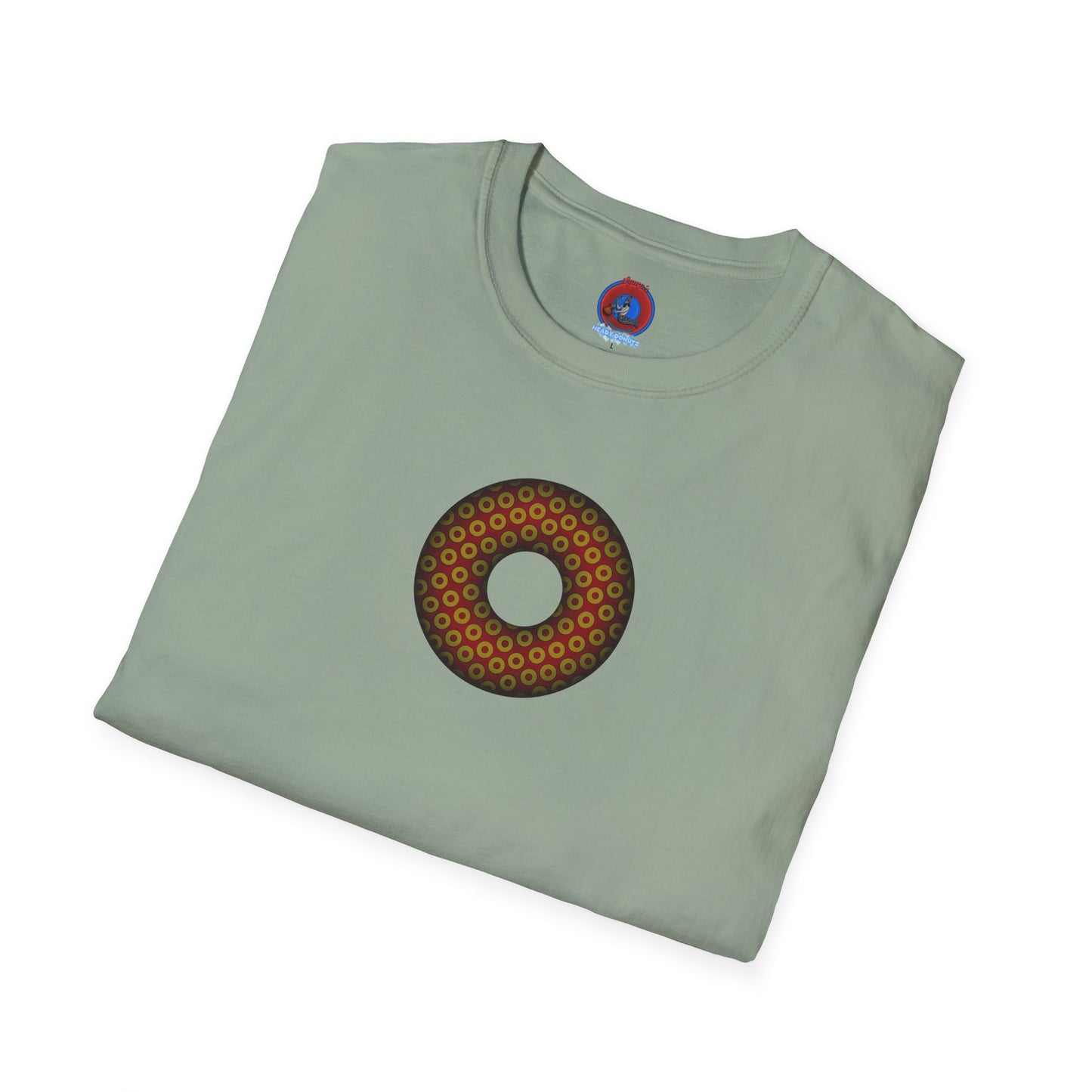 Plain Donuts/Unisex Soft-Style - "Plain Paradoxical Grided Donuts" - gold/burgundy donuts