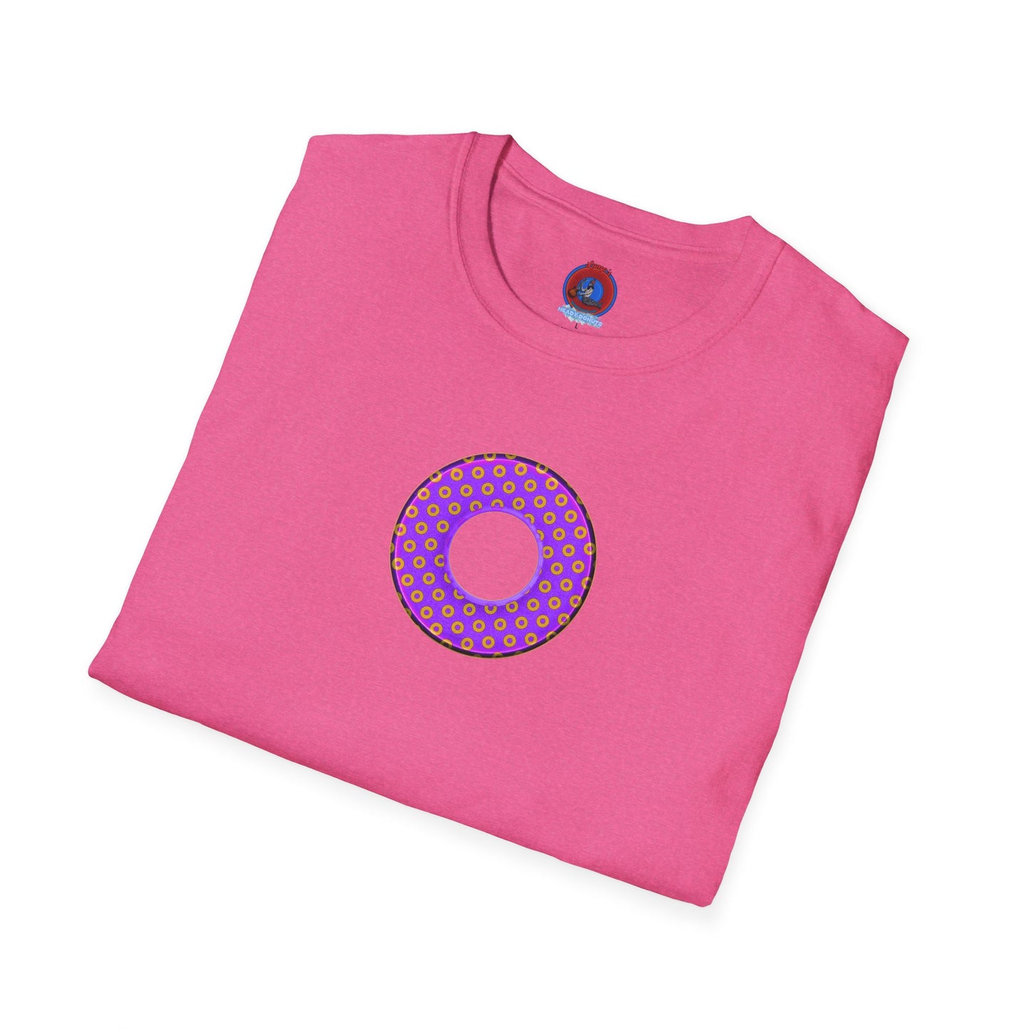 Plain Donuts/Unisex Soft-Style - "Plain Electric Paradoxical Donuts" - bright purple/magenta donuts