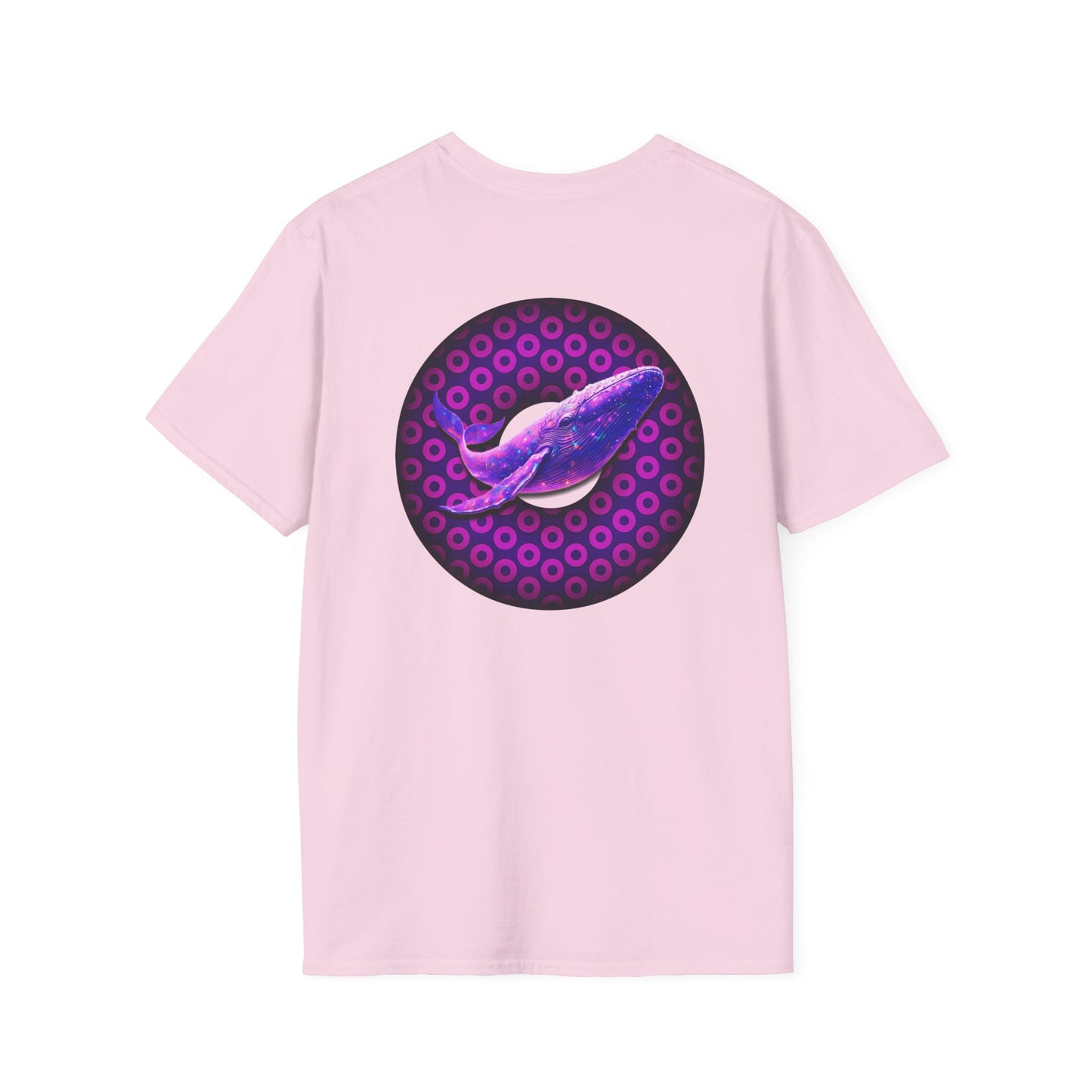 Classic Donut Tee - Unisex Soft-Style - "A Purple Humpback Whale of a Good Time" - variant 1 - purple paradoxical donut