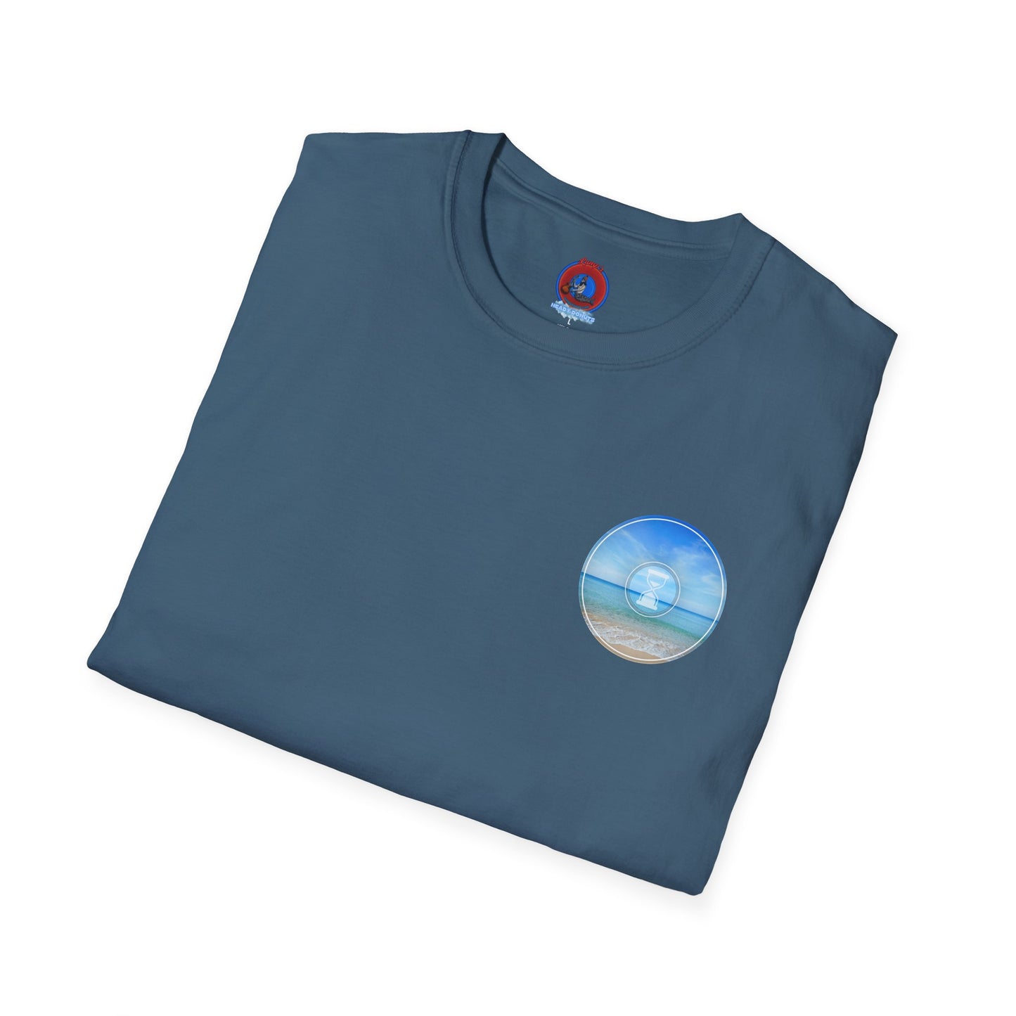 Classic Donut Tee - Unisex Soft-Style - "Still Loading Sand" - vivid blue  pic donut - variant 1
