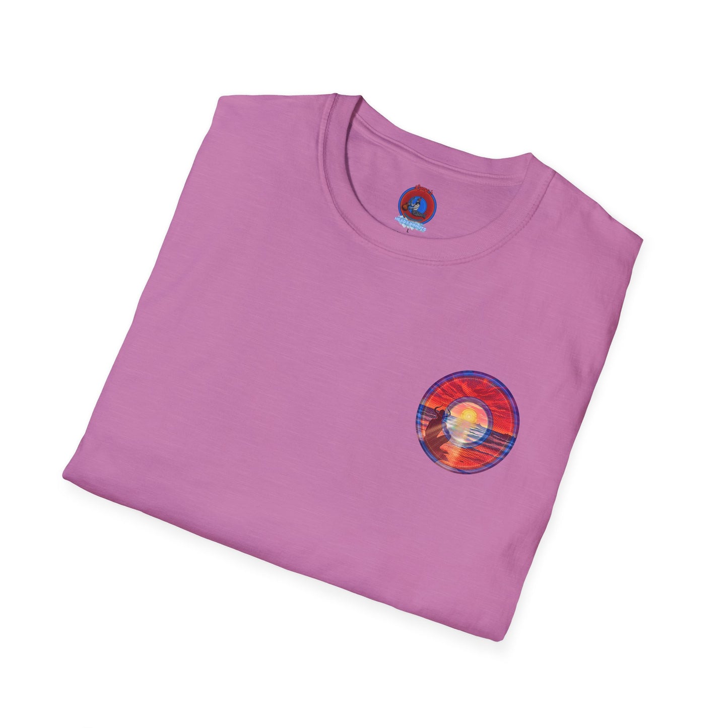 Classic Donut Tee - Unisex Soft-Style - "The Squirming Donut" - red picture donut