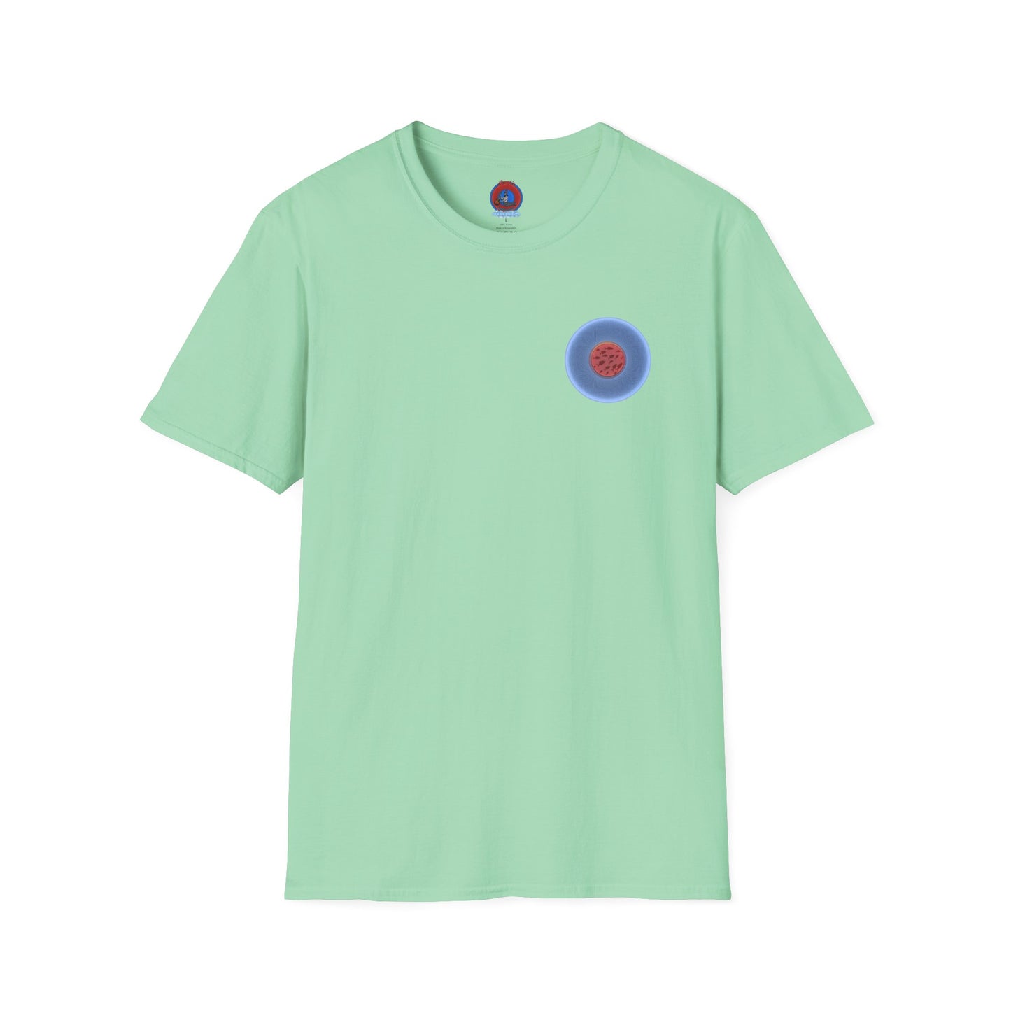 Classic Donut Tee - Unisex Soft-Style - "Swimming By" - variant 2 - blue phatty donut - series 1.0