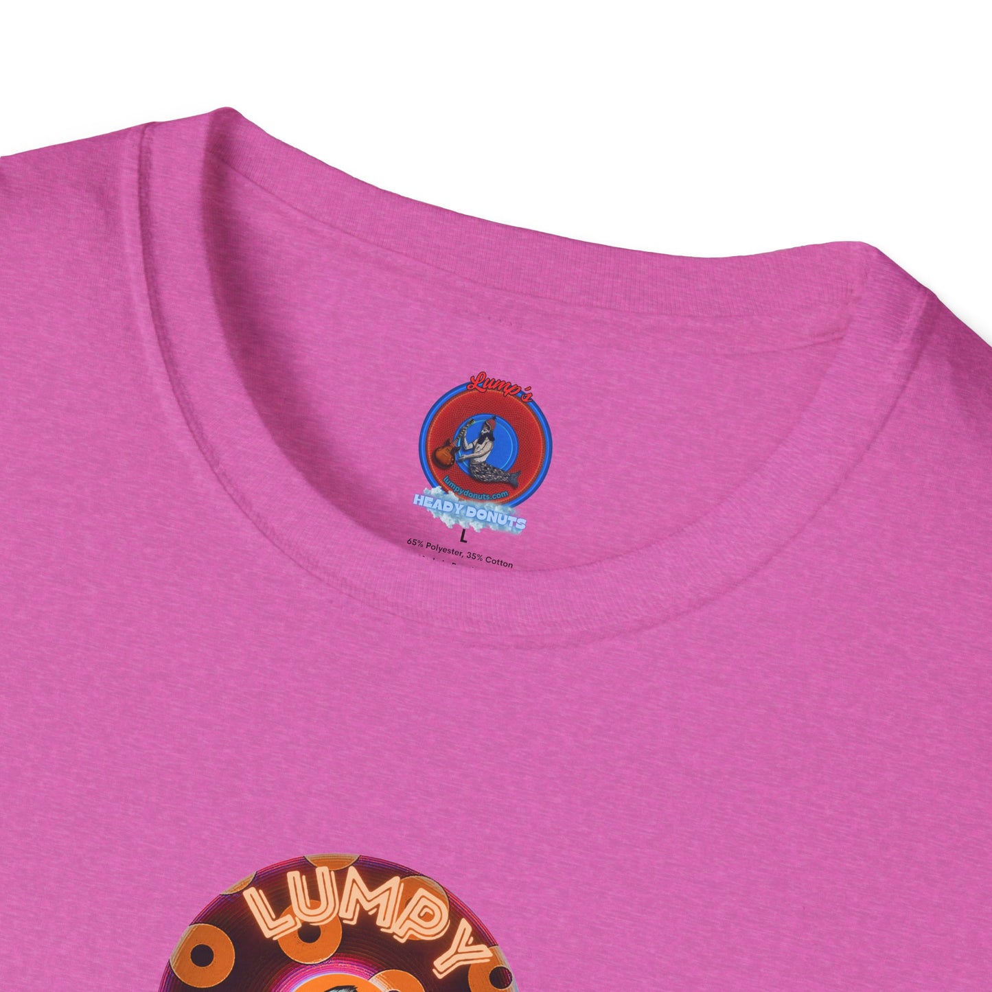 Coffee Traders Tee - Unisex Soft-Style - "Blastoff " - paradoxical donuts - variant 2 - logo front/mothership back