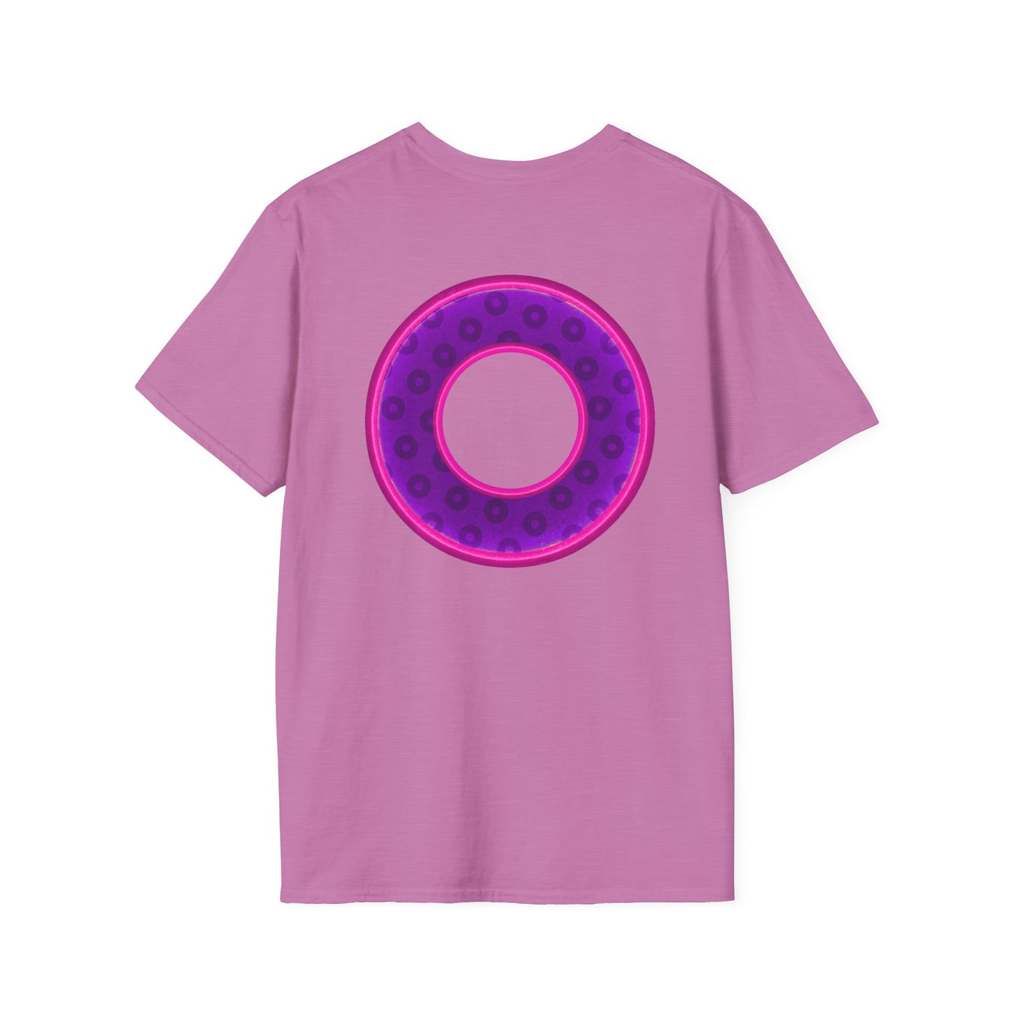 Plain Donuts/Unisex Soft-Style - "Plain Wide Mouthed Paradoxical Donuts" - dark purple/bright magenta donuts