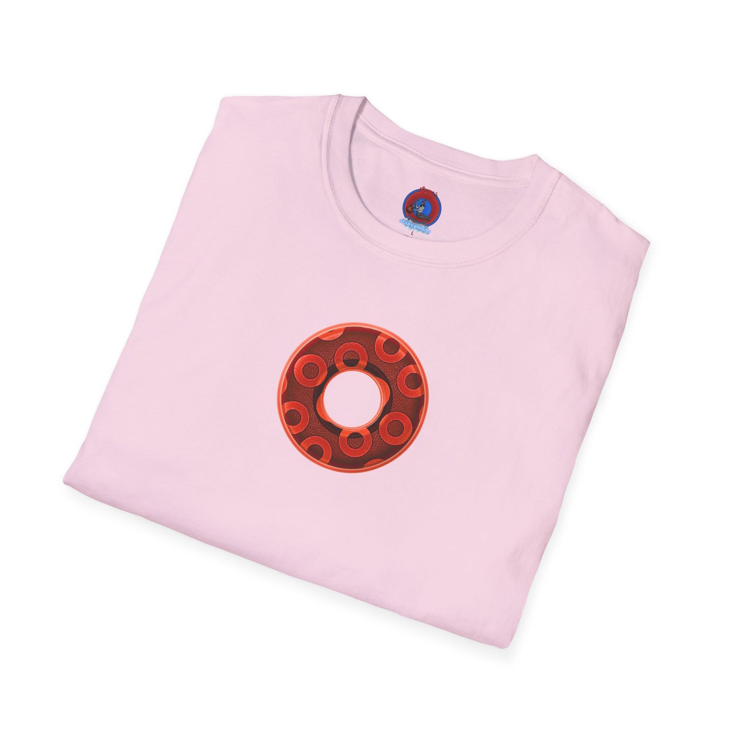 Plain Donuts/Unisex Soft-Style - "Plain Rustic Paradoxical Donuts" - red/dark red donuts
