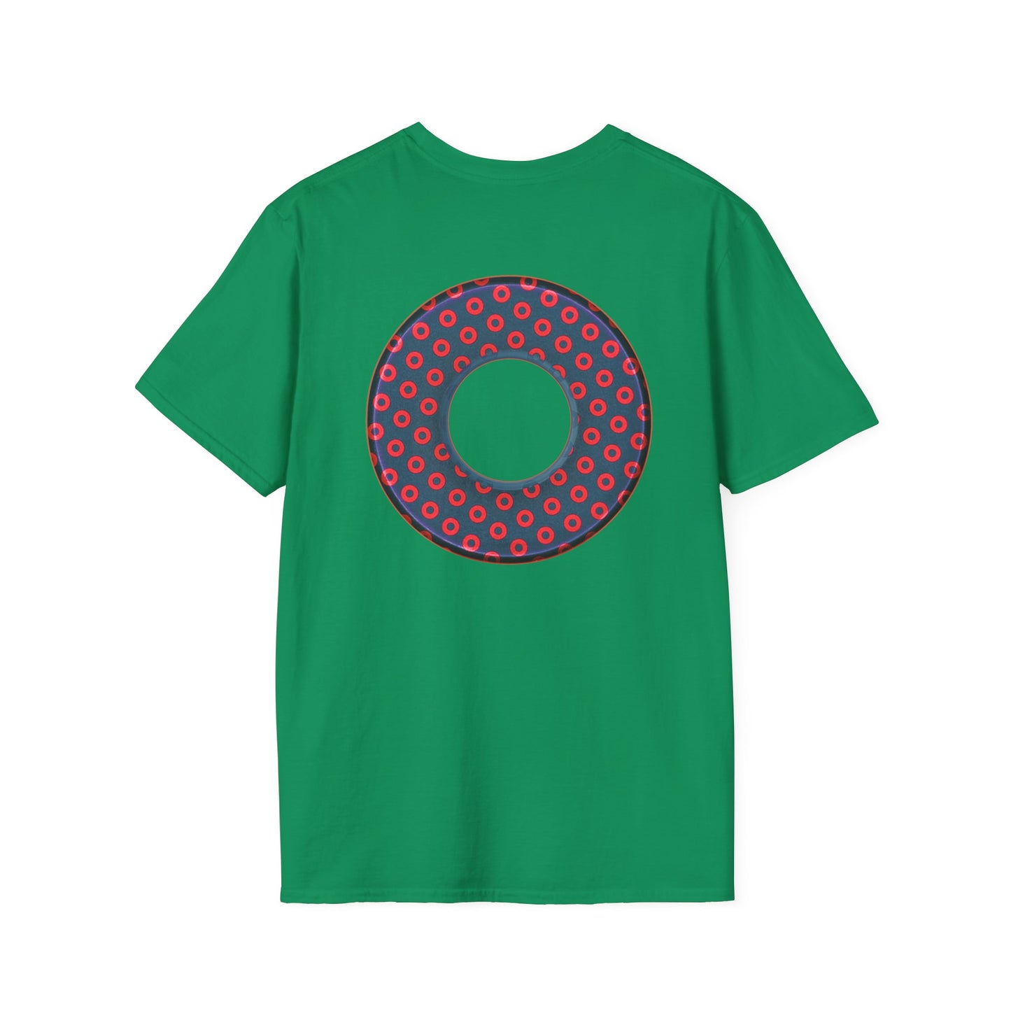 Plain Donuts/Unisex Soft-Style - "Plain Electric Paradoxical Donuts" - navy blue/red donuts
