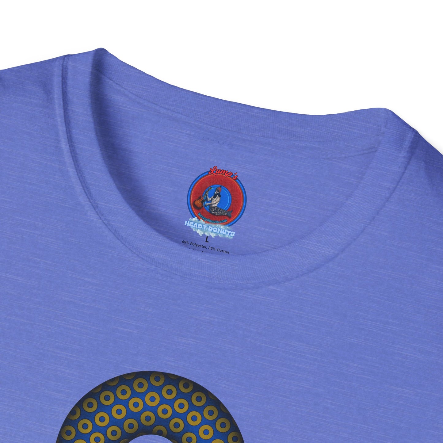 Plain Donuts/Unisex Soft-Style - "Plain Paradoxical Grided Donuts" - bronze/dark blue donuts