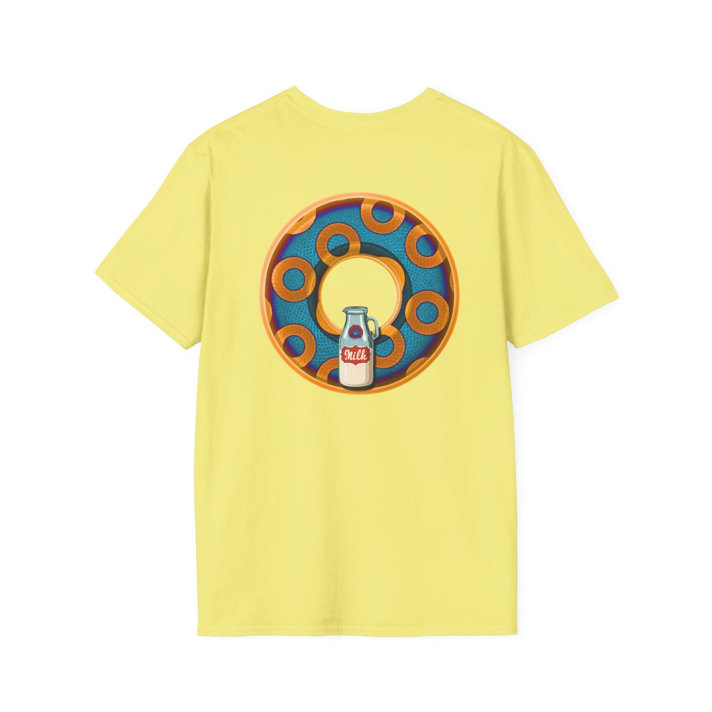 Classic Donut Tee - Unisex Soft-Style - "Wooked Cream - YEMSG Donut " -purple/red rustic paradox donut - variant 4