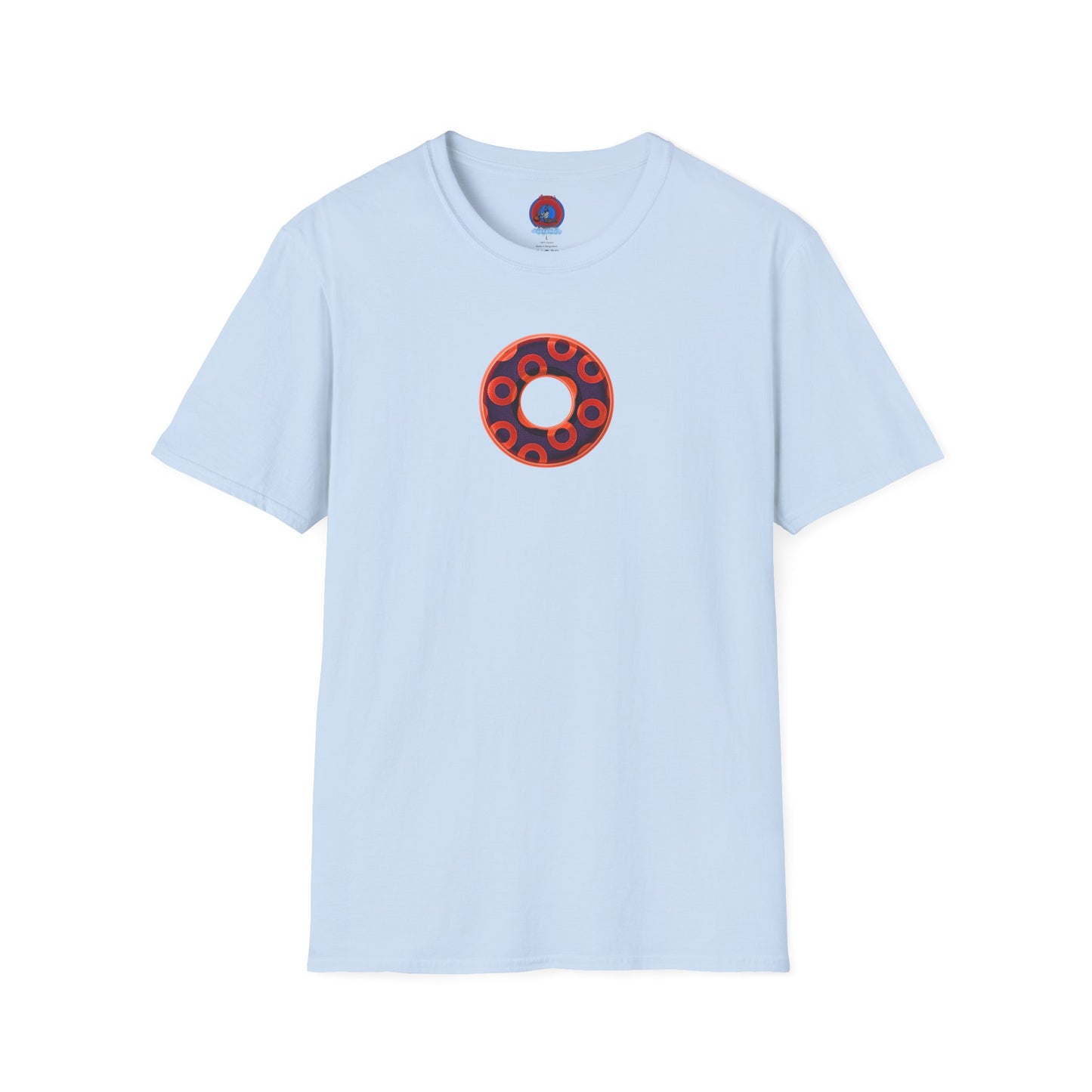 Plain Donuts/Unisex Soft-Style - "Plain Rustic Paradoxical Donuts" - red/midnight blue donuts