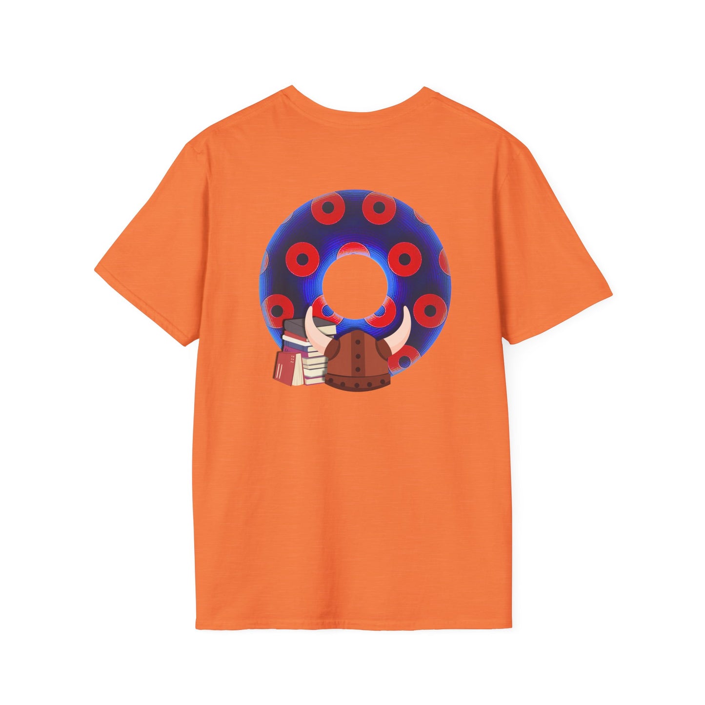 Classic Donut Tee - Unisex Soft-Style - "El Fuego Donut" - paradoxical blue/red donut