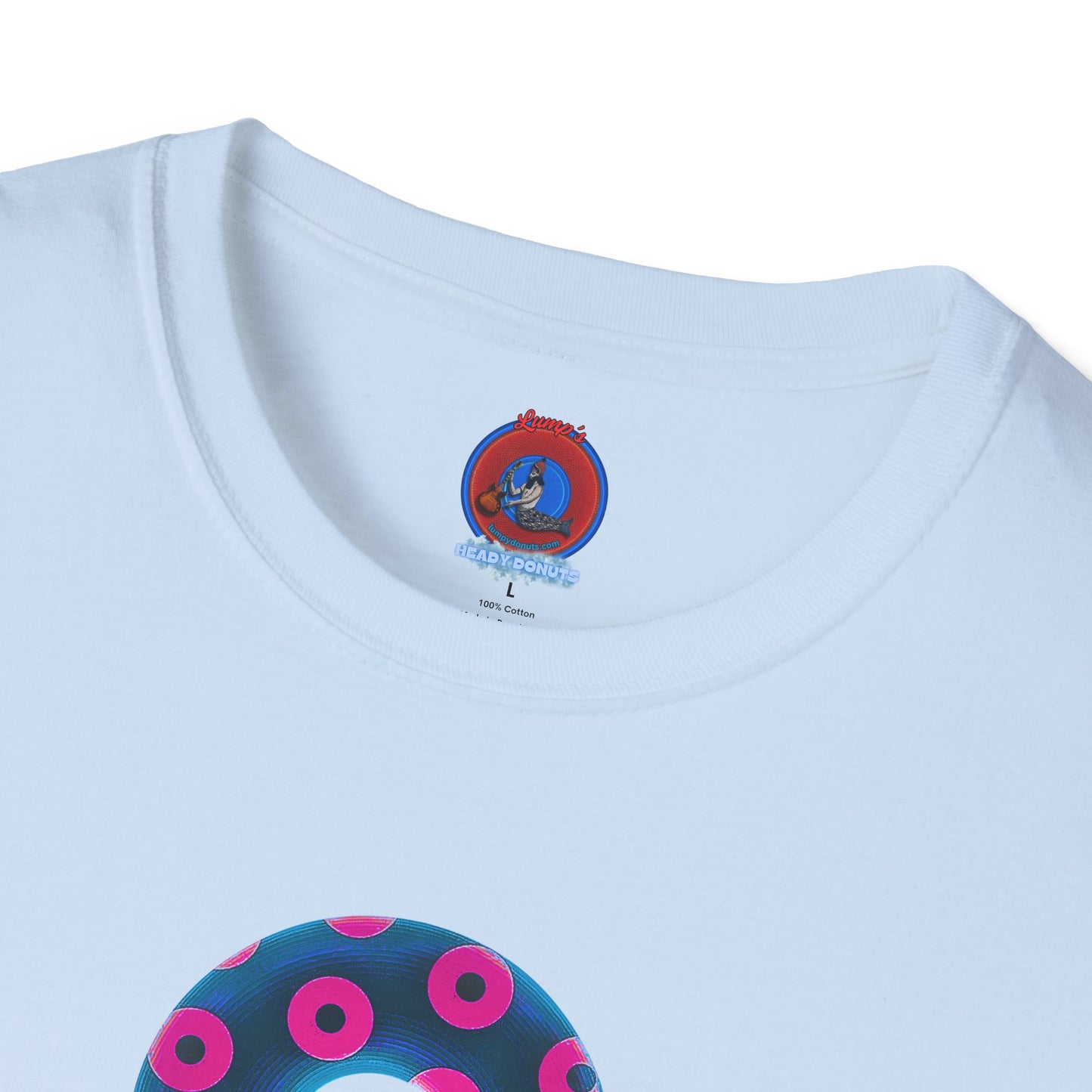 Plain Donuts/Unisex Soft-Style - "Plain Blimpy Paradoxical Donuts" - royal blue/vivid magenta donuts