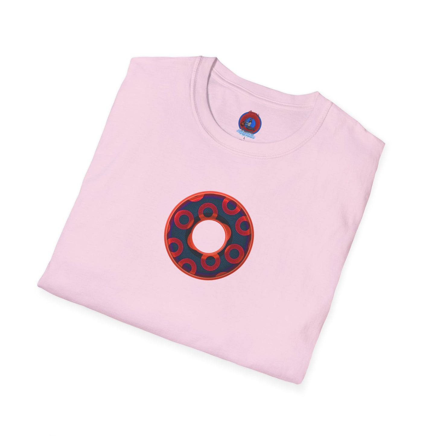 Plain Donuts/Unisex Soft-Style - "Plain Rustic Paradoxical Donuts" - red/navy blue donuts