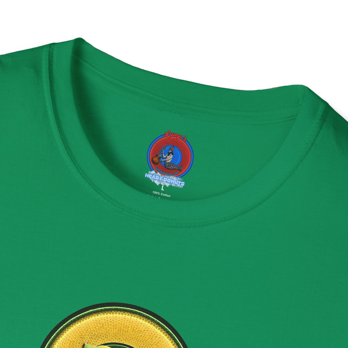 Classic Donut Tee - Unisex Soft-Style - "Dis sheet, it's bananas!" - series 1.0 - variant 5 - golden donut
