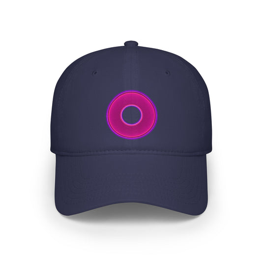 Lumpy Donut Baseball Cap - "Plain [Mary] Jane" - vivid magenta donut w/