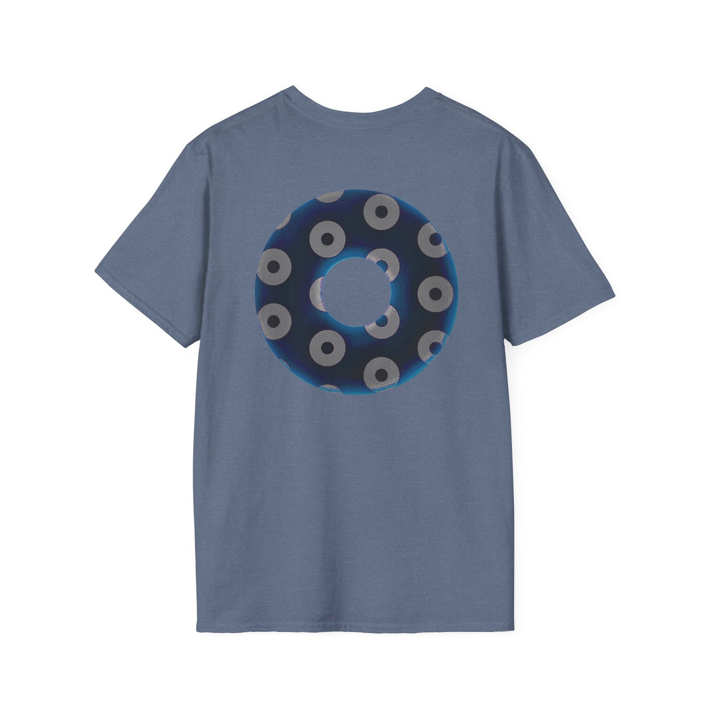 Plain Donuts/Unisex Soft-Style - "Plain Blimpy Paradoxical Donuts" - dark blue/off-white donuts