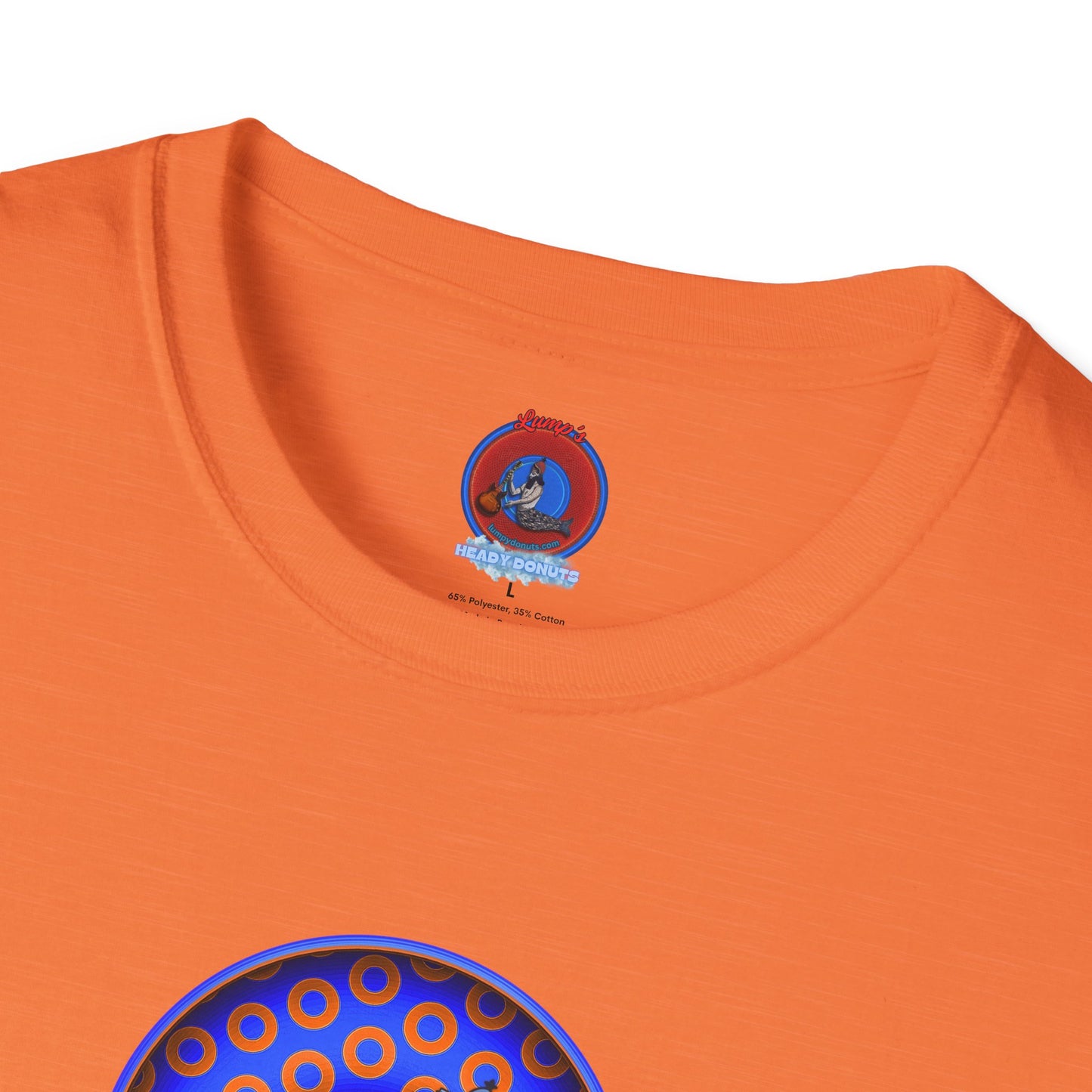 Classic Donut Tee - Unisex Soft-Style - "Diedrich Knickerbocker's Donut" - blue/orange caviar paradox donut - variant 2