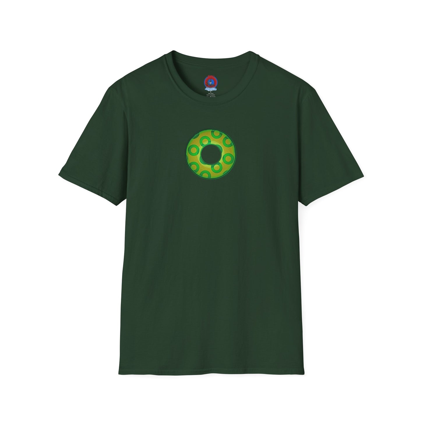 Plain Donuts/Unisex Soft-Style - "Plain Rustic Paradoxical Donuts" - gold/light green donuts