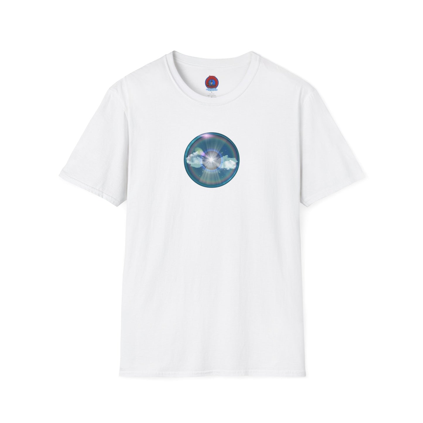 Classic Donut Tee - Unisex Soft-Style - "The Original Divided Donut' - light blue sky donut