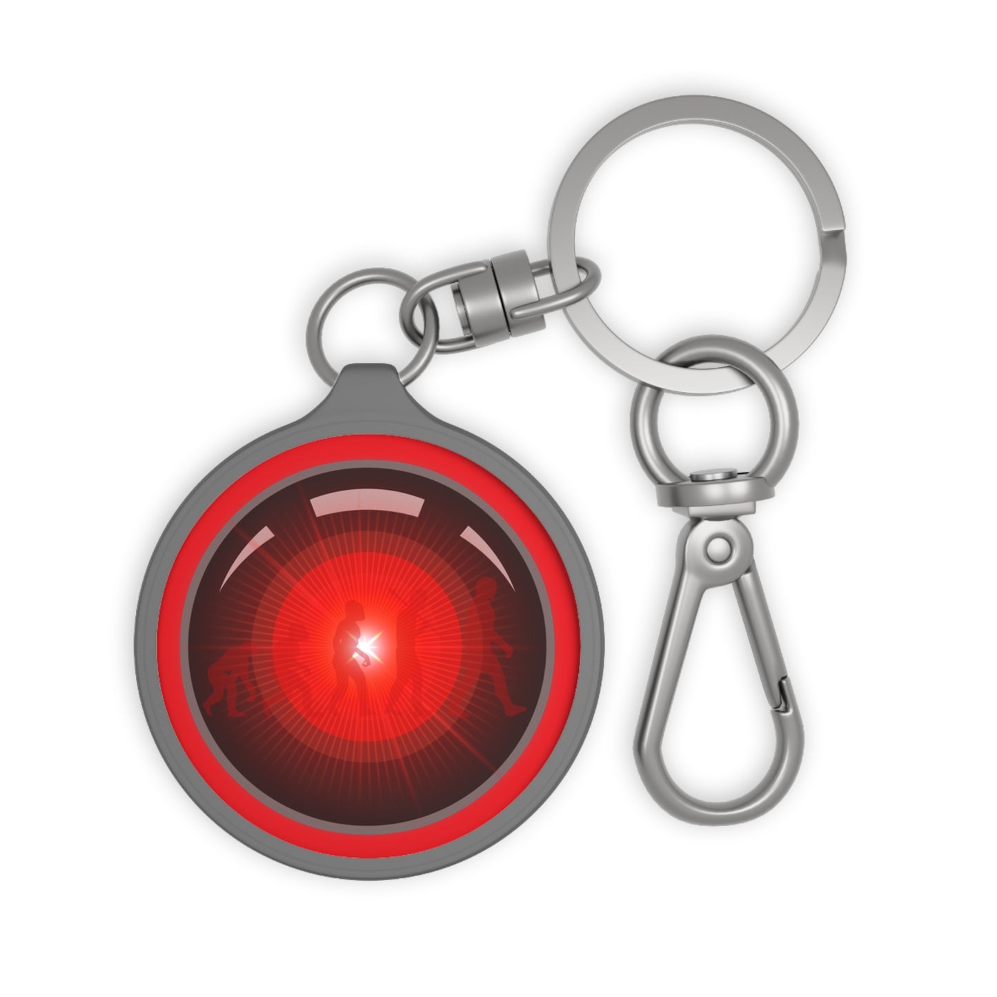 Lumpy Donut Keychain - "2025: A Donut Odyssey - Hal's Donut" - series 1.0 - variant 1 - red/black donut