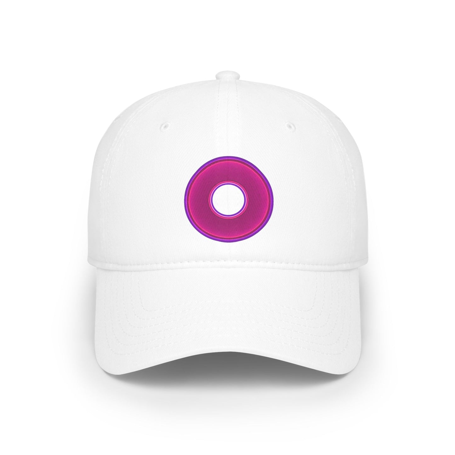 Lumpy Donut Baseball Cap - "Plain [Mary] Jane" - vivid magenta donut w/