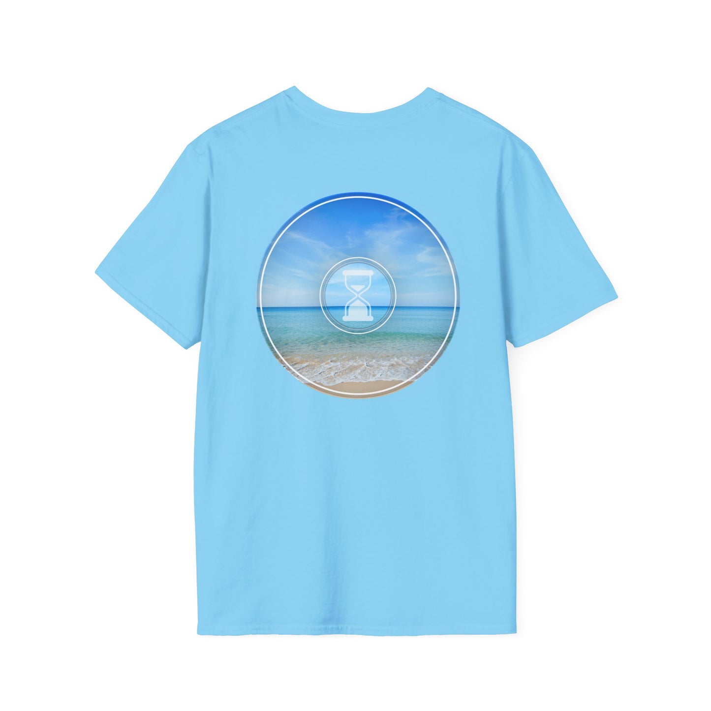 Classic Donut Tee - Unisex Soft-Style - "Still Loading Sand" - vivid blue  pic donut - variant 1