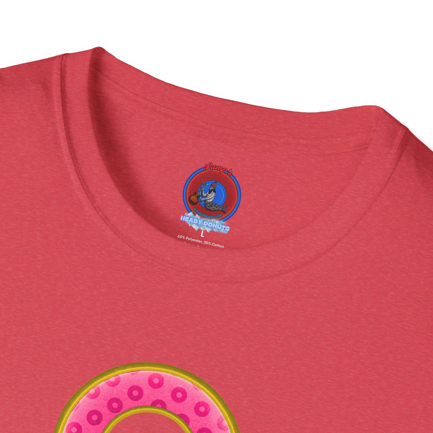 Plain Donuts/Unisex Soft-Style - "Plain Wide Mouthed Paradoxical Donuts" - pink/gold donuts