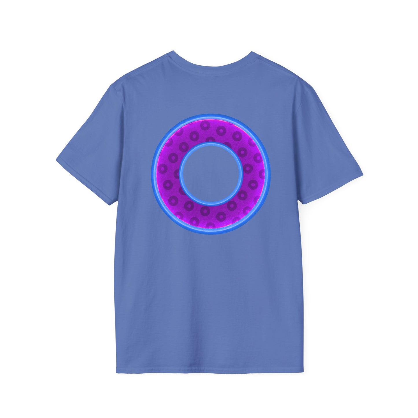 Plain Donuts/Unisex Soft-Style - "Plain Wide Mouthed Paradoxical Donuts" - purple/light royal blue donuts