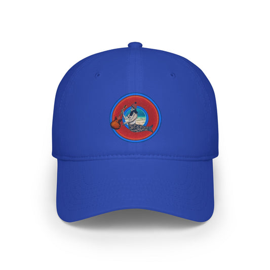 Lumpy Donut Baseball Cap - "Doggone Dagon Donut Cap" - variant 4 - rustic red donut w/