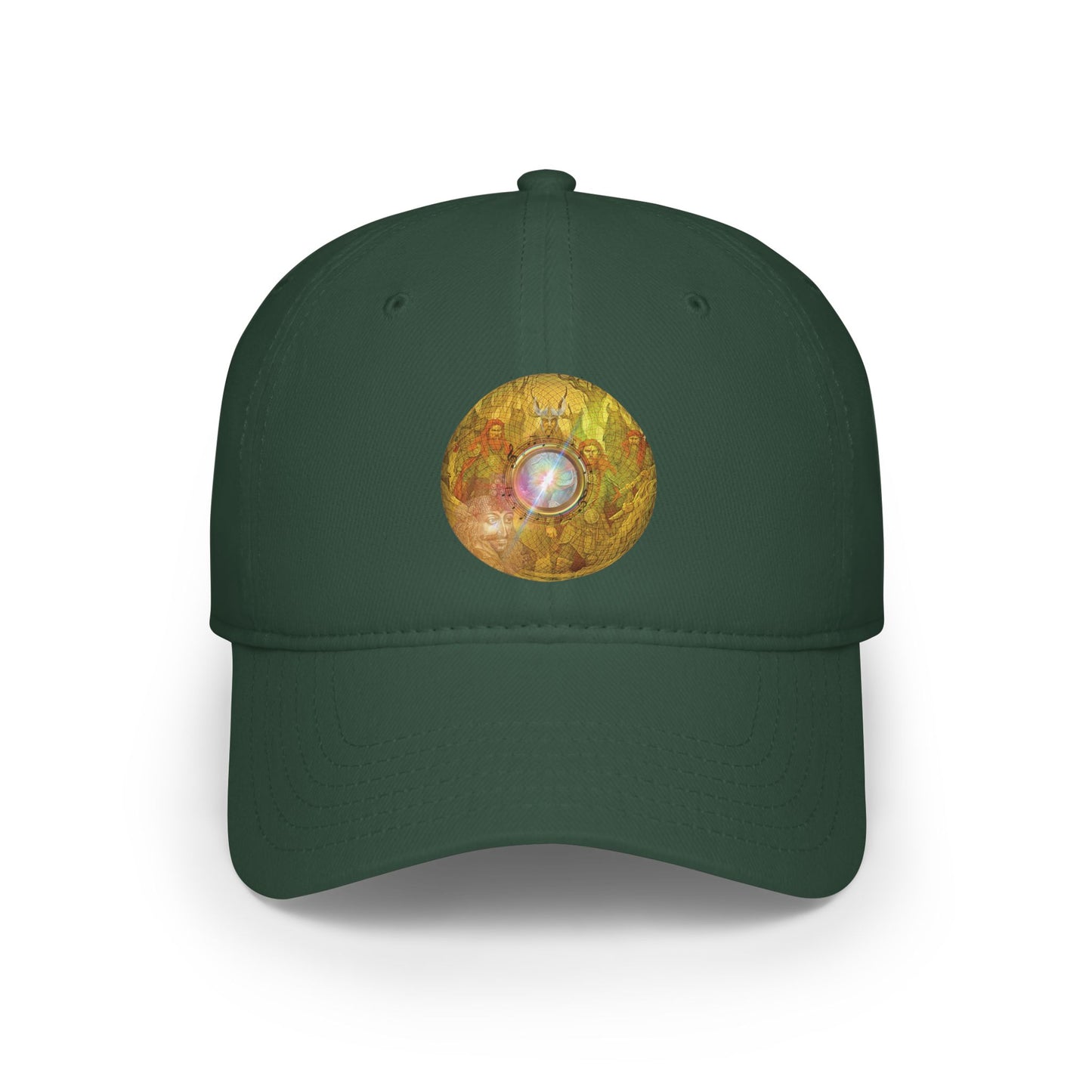 Lumpy Donut Baseball Cap - "Vald's Impaling Donut Cap" - golden symmetrical donut w/