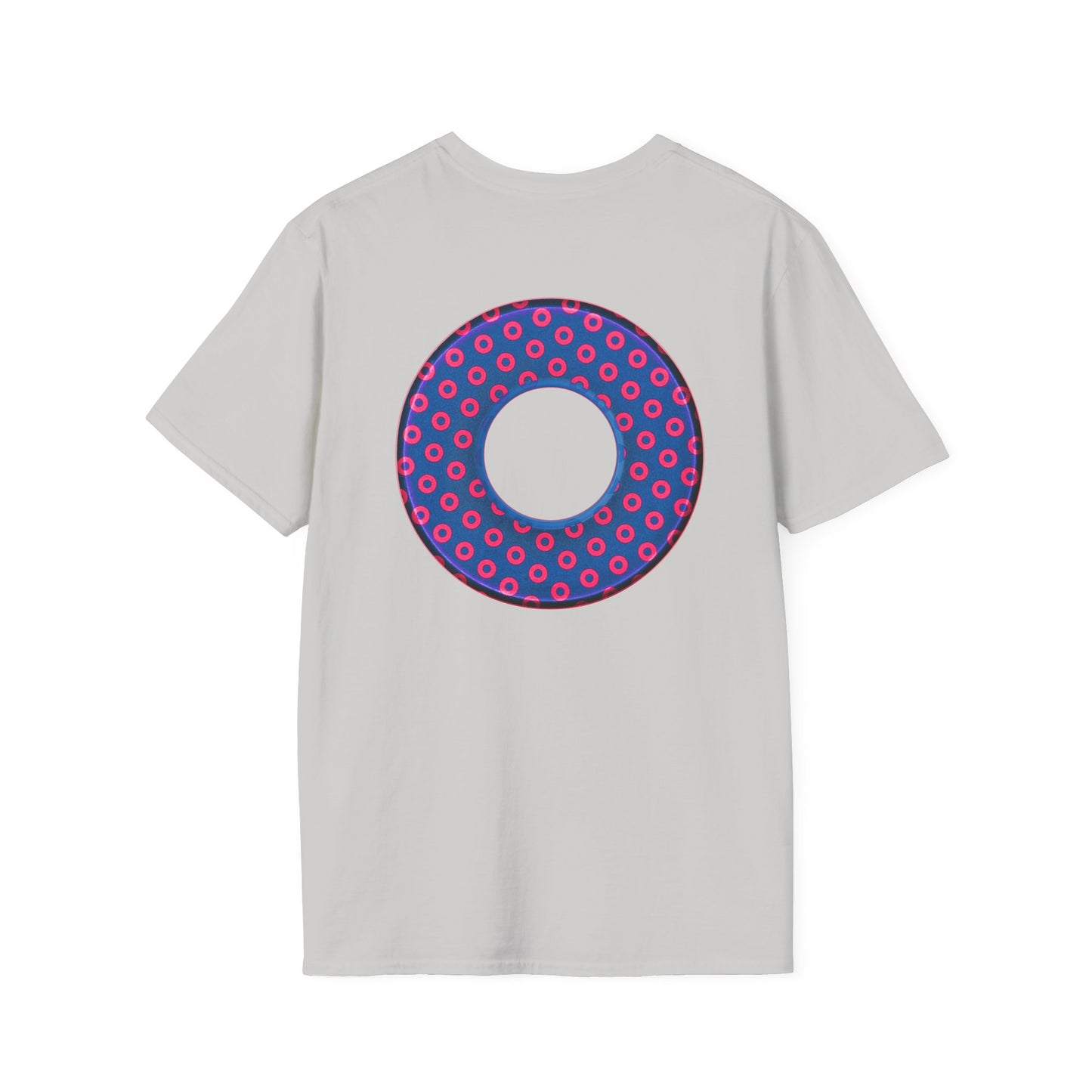 Plain Donuts/Unisex Soft-Style - "Plain Electric Paradoxical Donuts" - hot pink/navy blue donuts