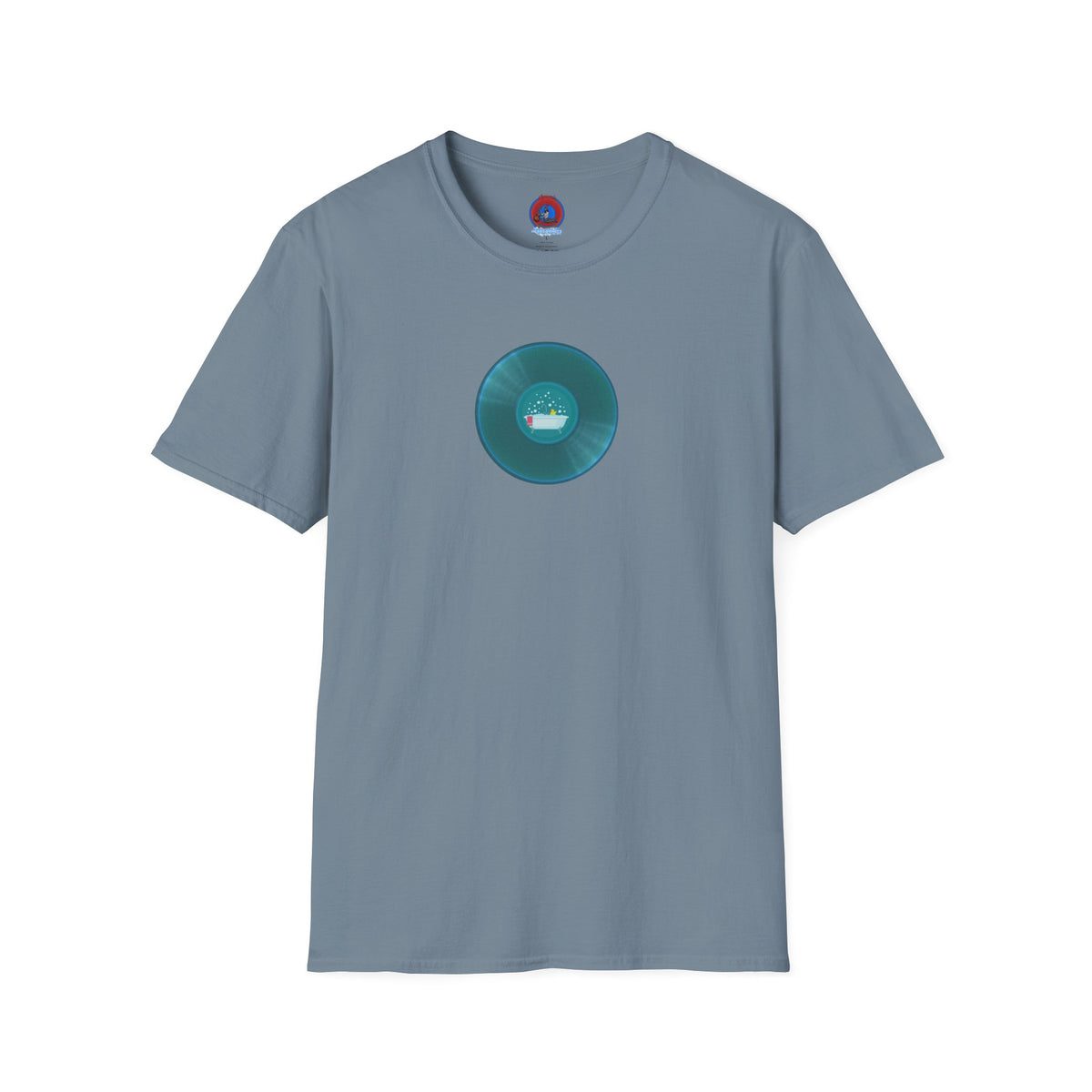 Classic Donut Tee - Unisex Soft-Style - "Bathtub Fun" - dark aquamarine donut
