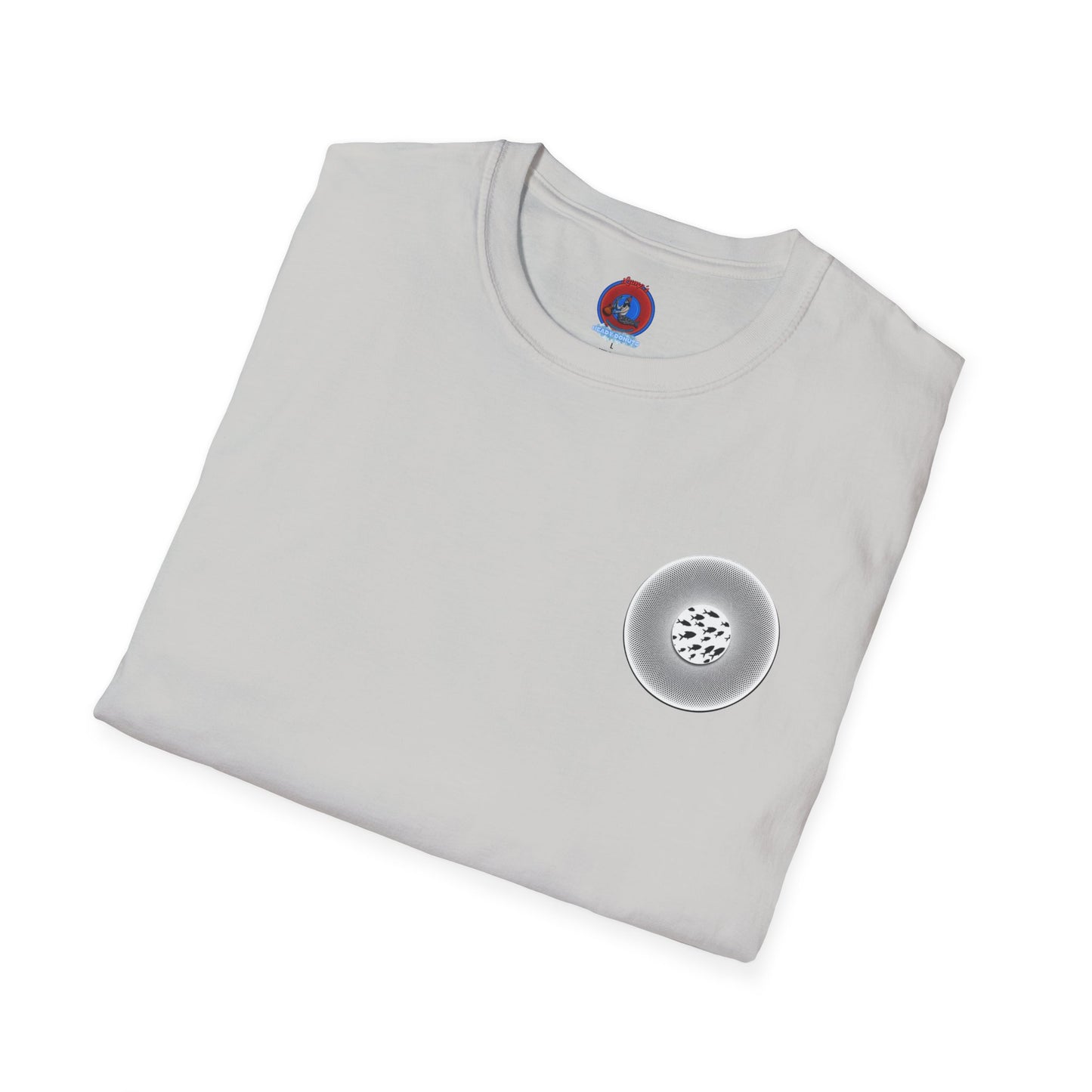 Classic Donut Tee - Unisex Soft-Style - "If I'm Swimming By" - variant 1 - white - textured donut