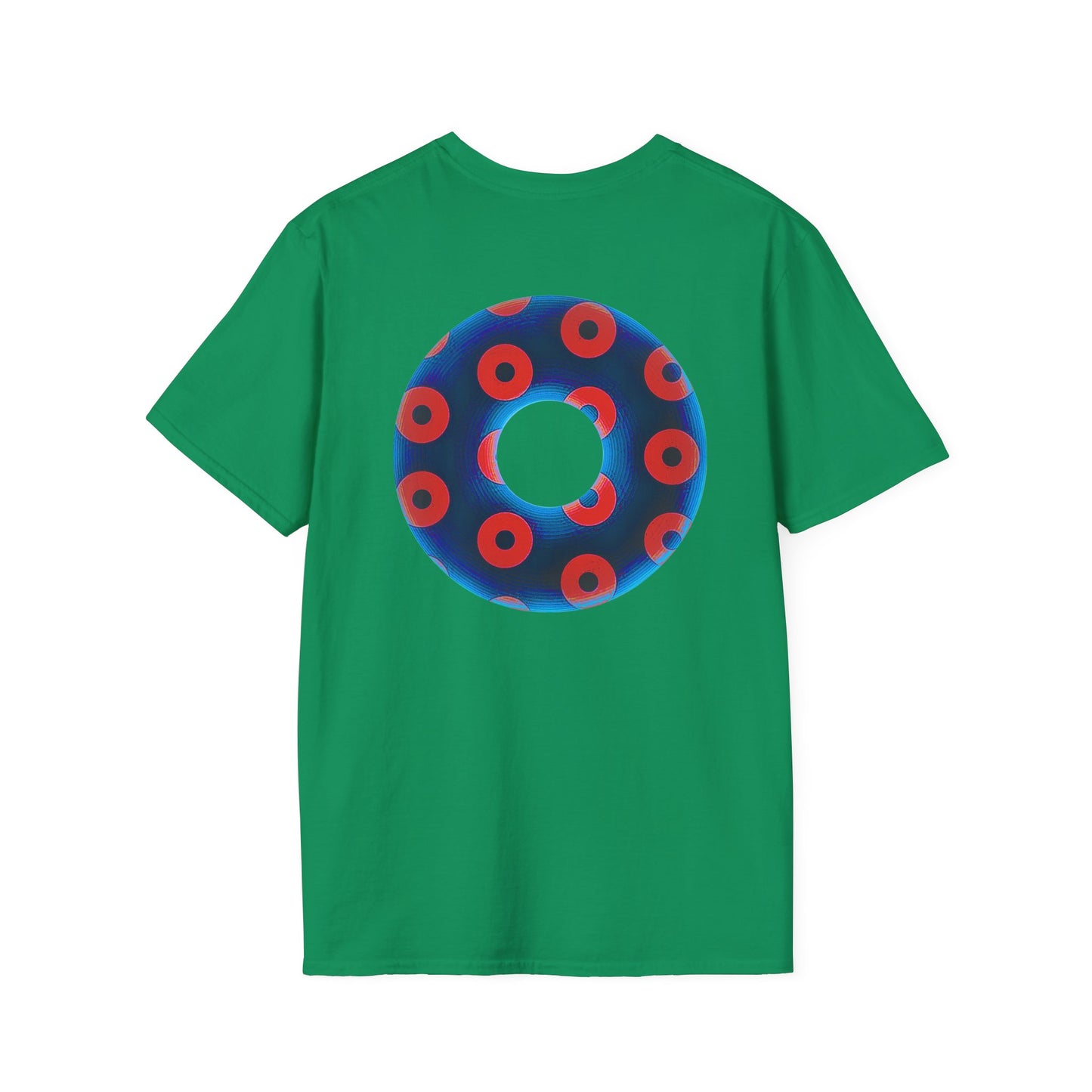 Plain Donuts/Unisex Soft-Style - "Plain Blimpy Paradoxical Donuts" - royal blue/bright red donuts