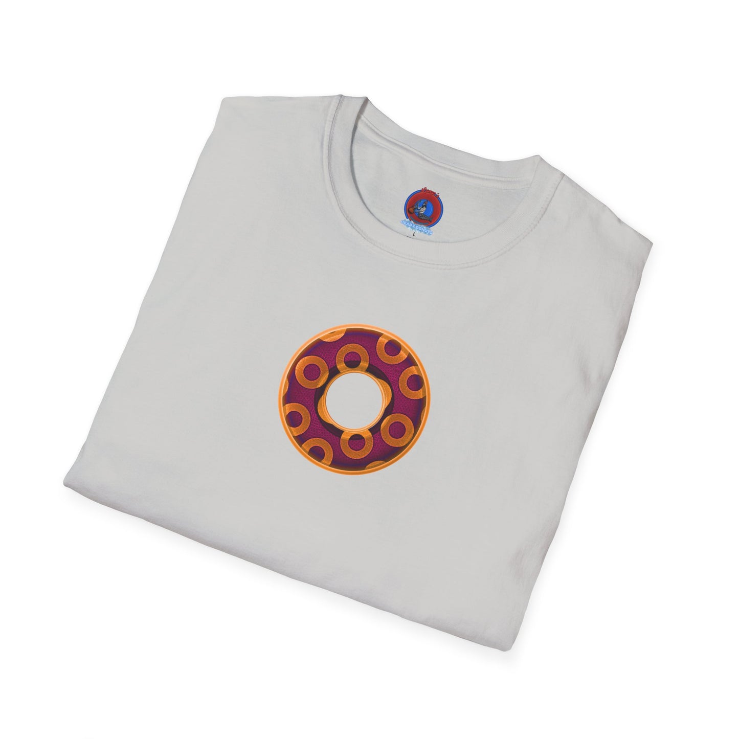 Plain Donuts/Unisex Soft-Style - "Plain Rustic Paradoxical Donuts" - orange/burgundy donuts
