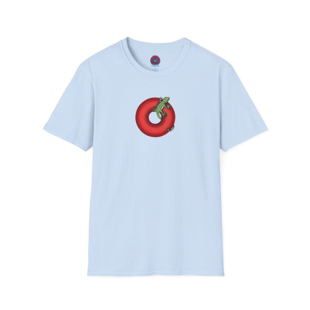 Classic Donut Tee - Unisex Soft-Style - "Practically Extinct Tee Shirt" - plump vivid red donut - variant 1