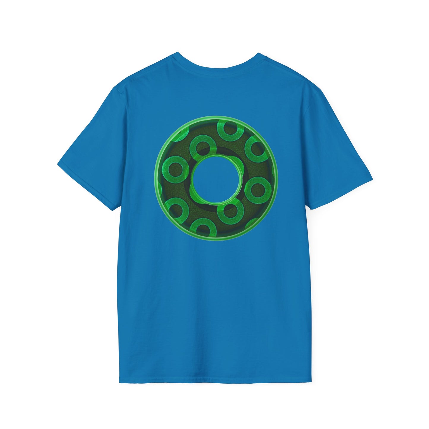 Plain Donuts/Unisex Soft-Style - "Plain Rustic Paradoxical Donuts" - light green/dark green donuts