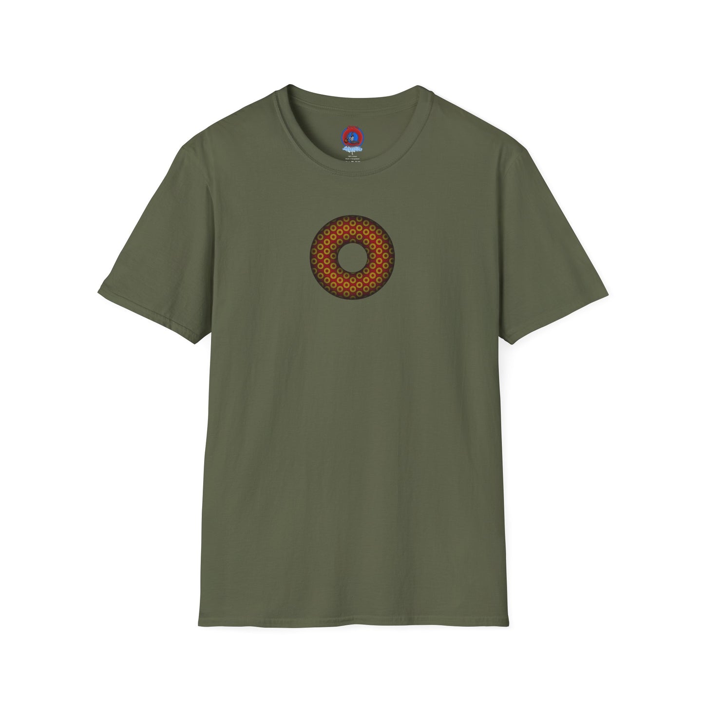 Plain Donuts/Unisex Soft-Style - "Plain Paradoxical Grided Donuts" - gold/burgundy donuts