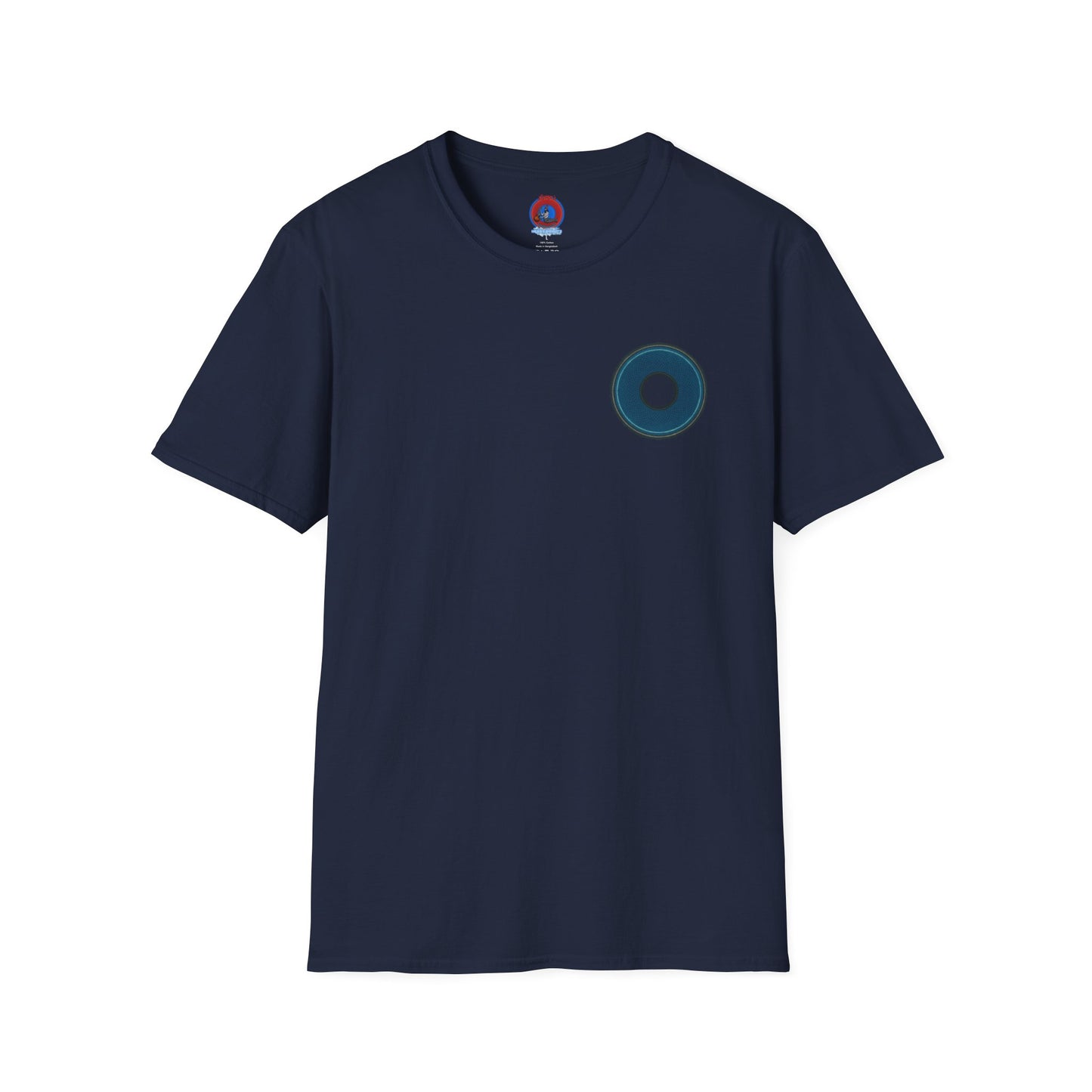 Classic Donut Tee - Unisex Soft-Style - "Symmetry Donut" - series 1.0 - blue/black donut