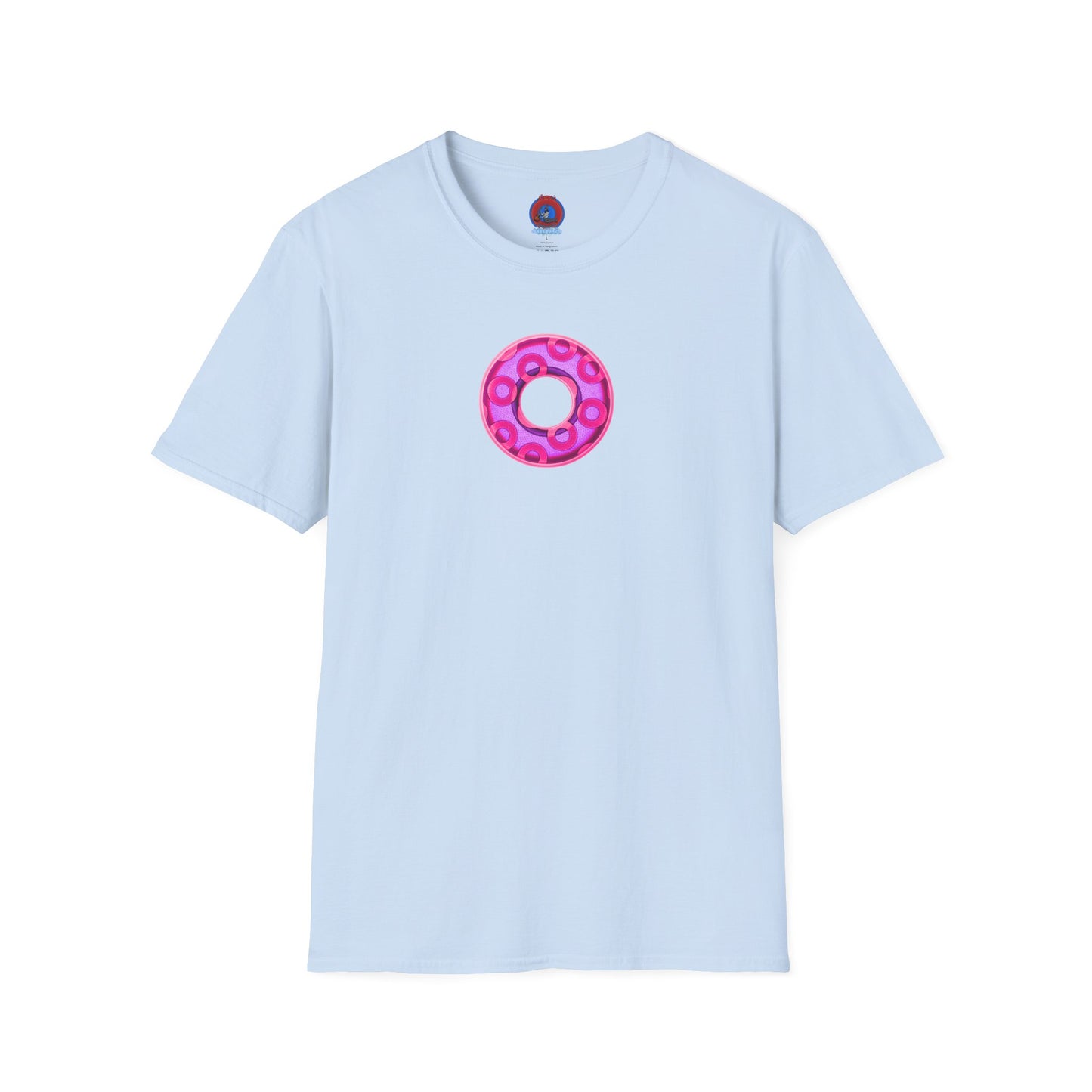 Plain Donuts/Unisex Soft-Style - "Plain Rustic Paradoxical Donuts" - light purple/magenta donuts