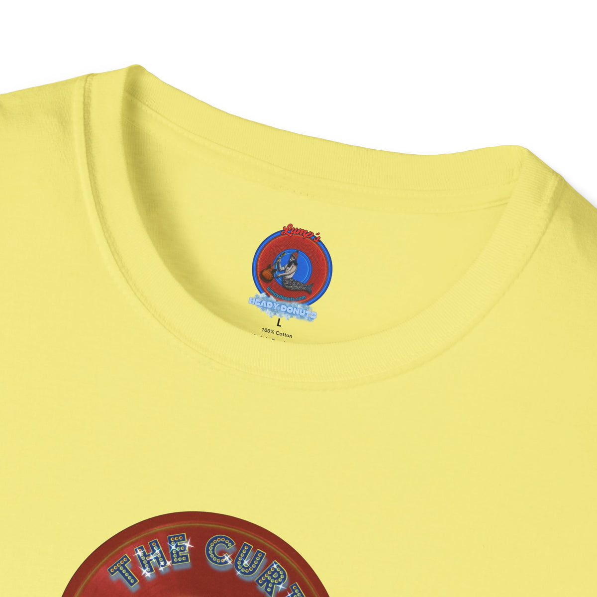 Classic Donut Tee - Unisex Soft-Style - "The Donut With" - series 1.0  - variant 2 - red donut