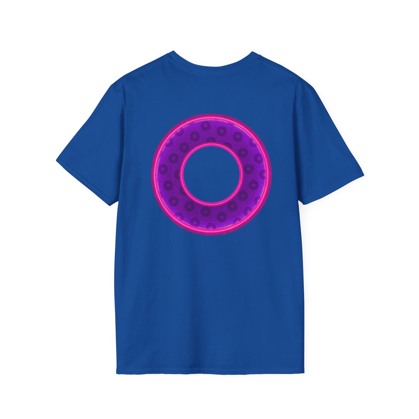 Plain Donuts/Unisex Soft-Style - "Plain Wide Mouthed Paradoxical Donuts" - dark purple/bright magenta donuts