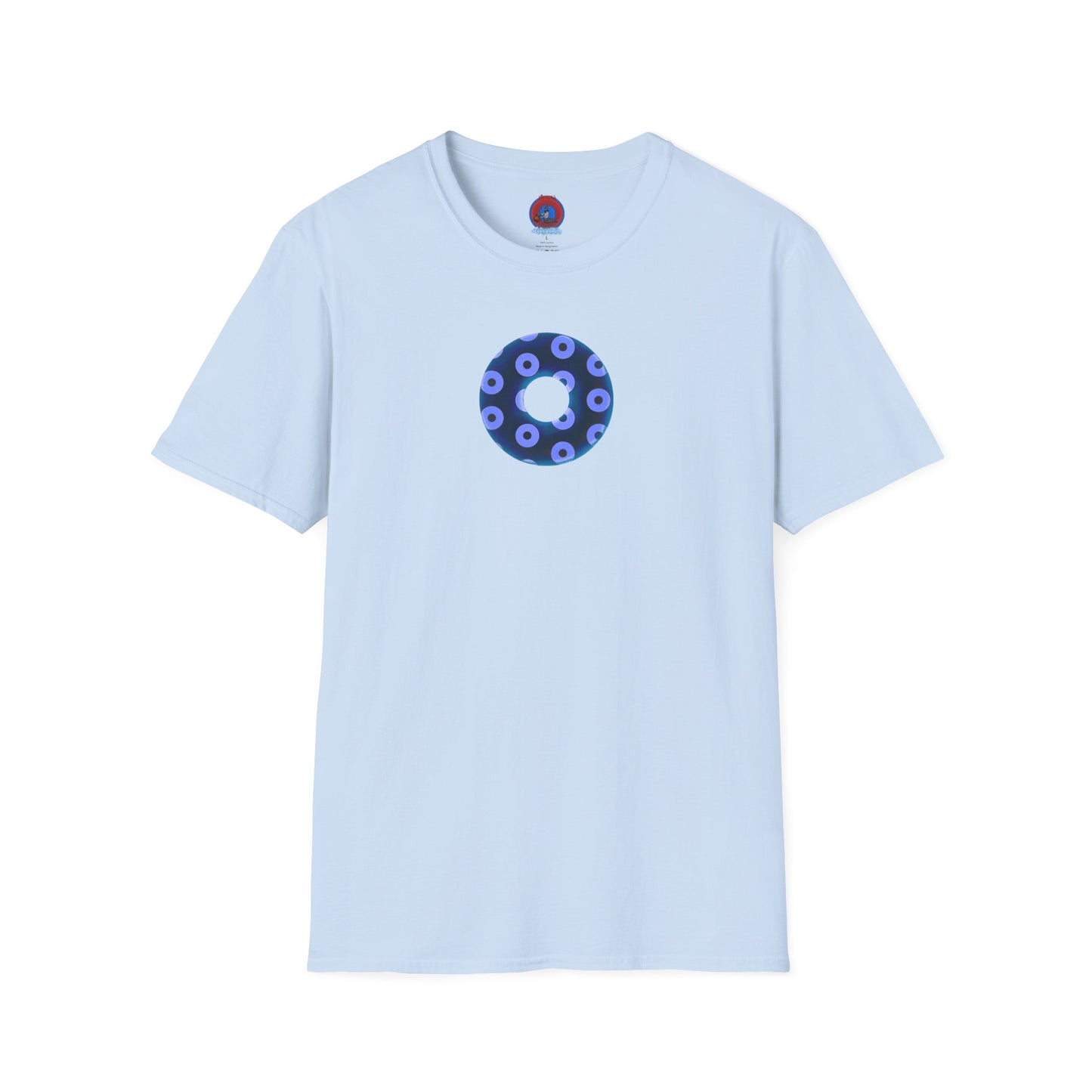 Plain Donuts/Unisex Soft-Style - "Plain Blimpy Paradoxical Donuts" - dark blue/Caroline blue donuts