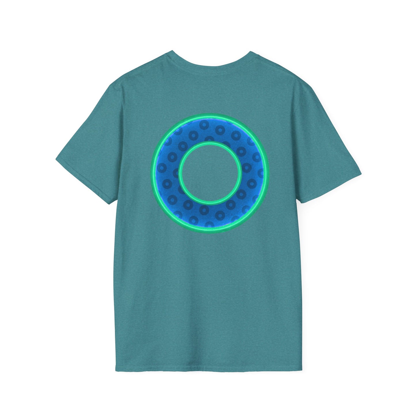 Plain Donuts/Unisex Soft-Style - "Plain Wide Mouthed Paradoxical Donuts" - royal blue/mint green donuts